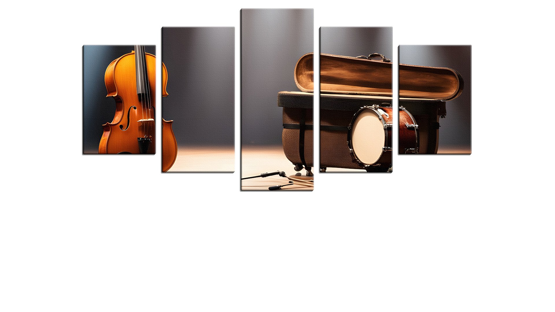 Violin and Drum under the Lights
