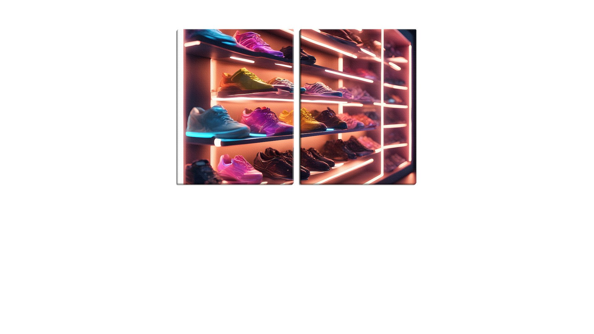 Rack of Neon Shoes
