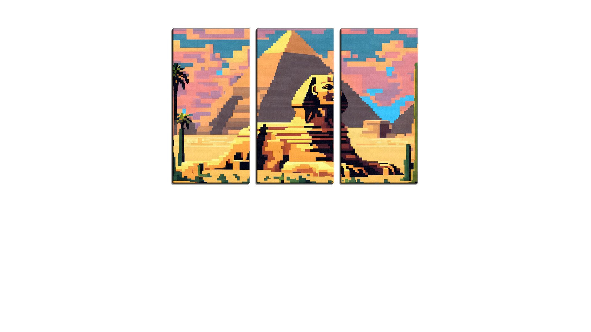 Pixelated Sphinx by the Pyramids