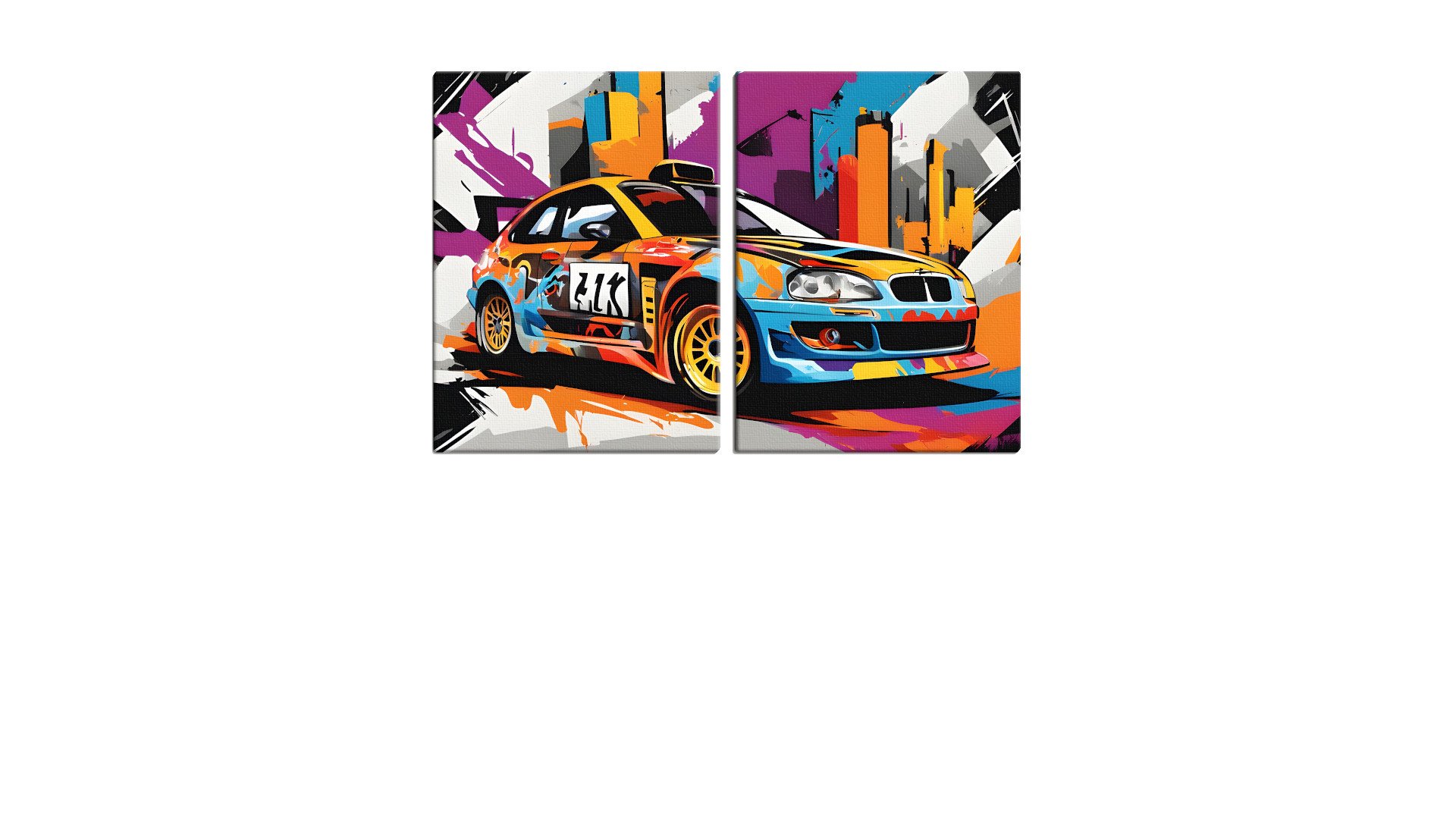 Bright-Coloured Rally Car