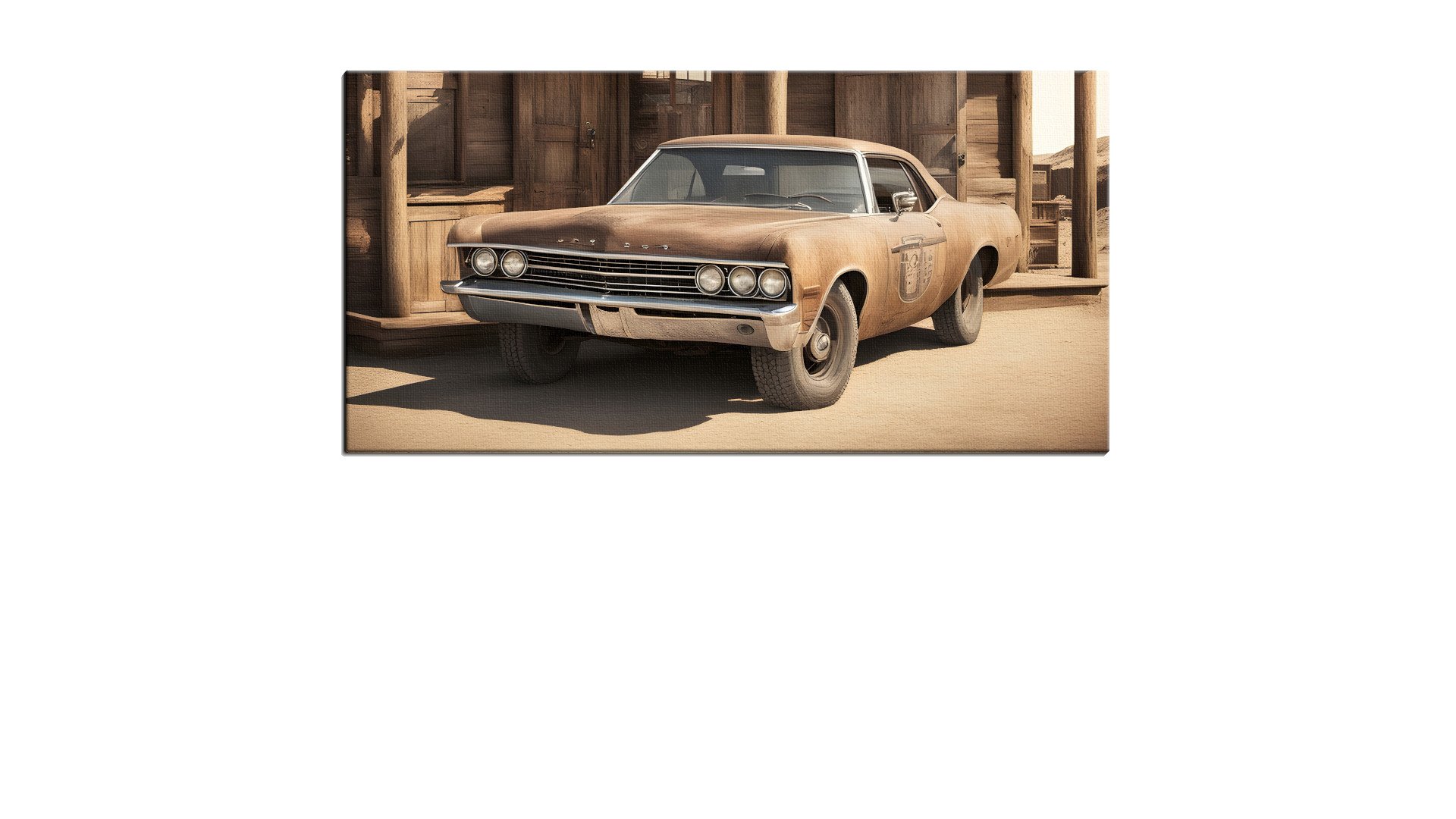 Classic Muscle Car in the Wild West