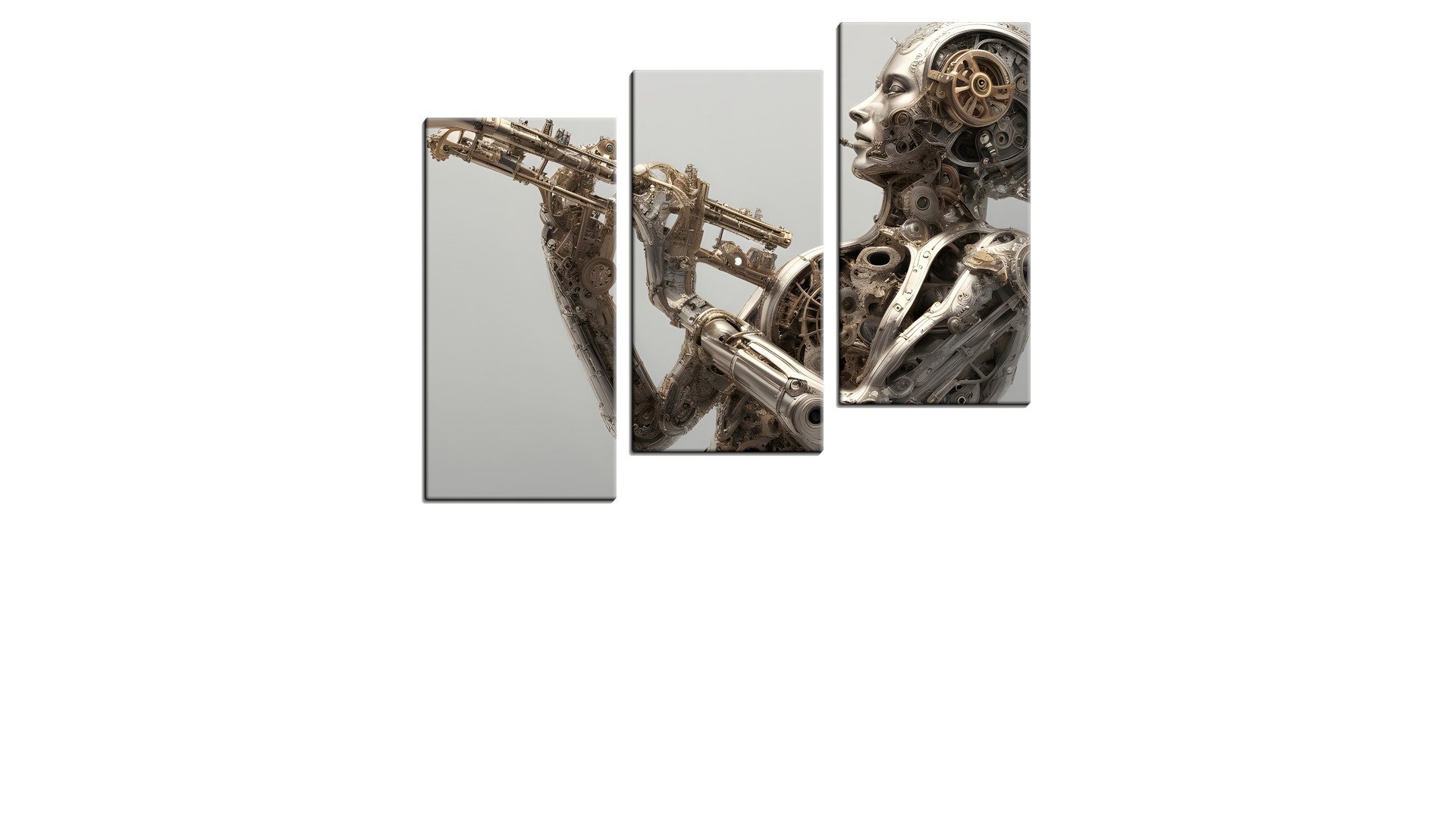 Cog Statue of a Wind Instrument Musician