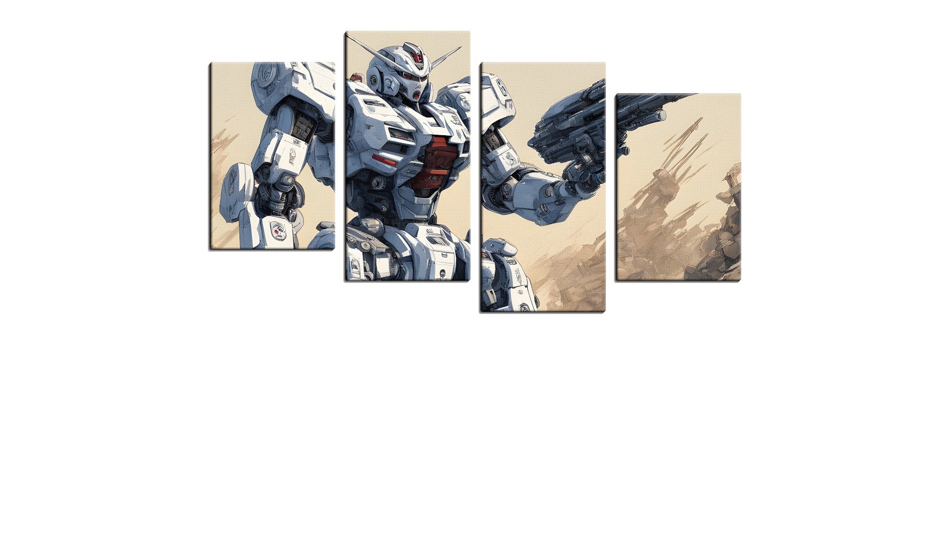Oppressive White Mech with a Hand Cannon