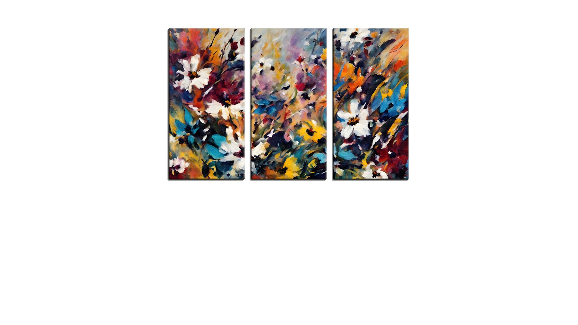 Frantic Painting of Flowers