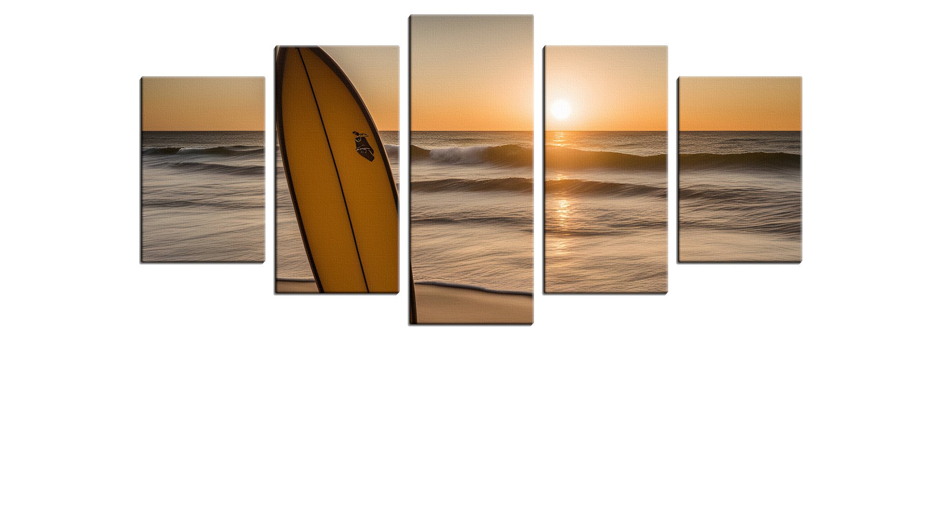 Lone Surfboard watching the Sunset