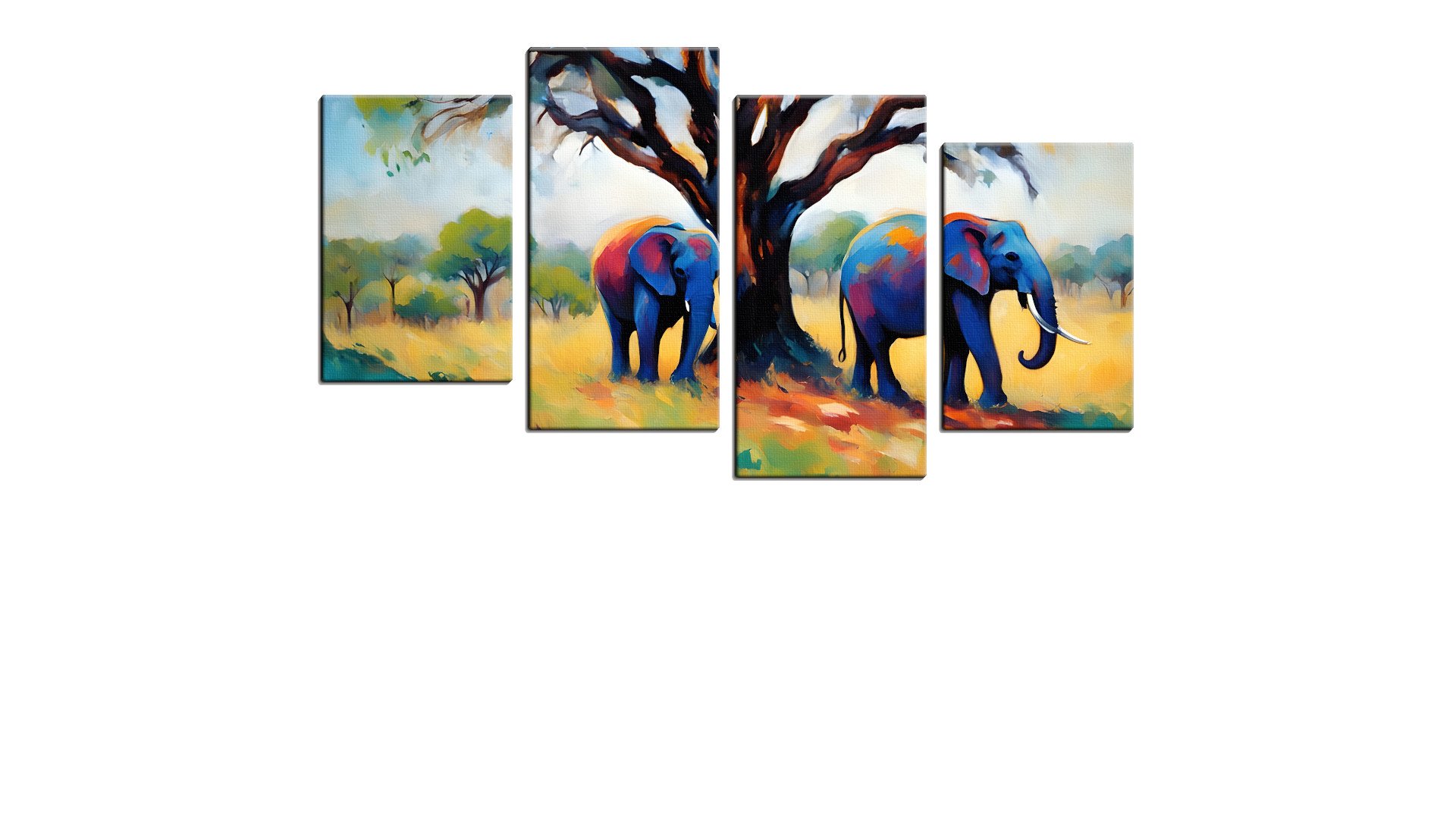Pair of Elephants Wandering