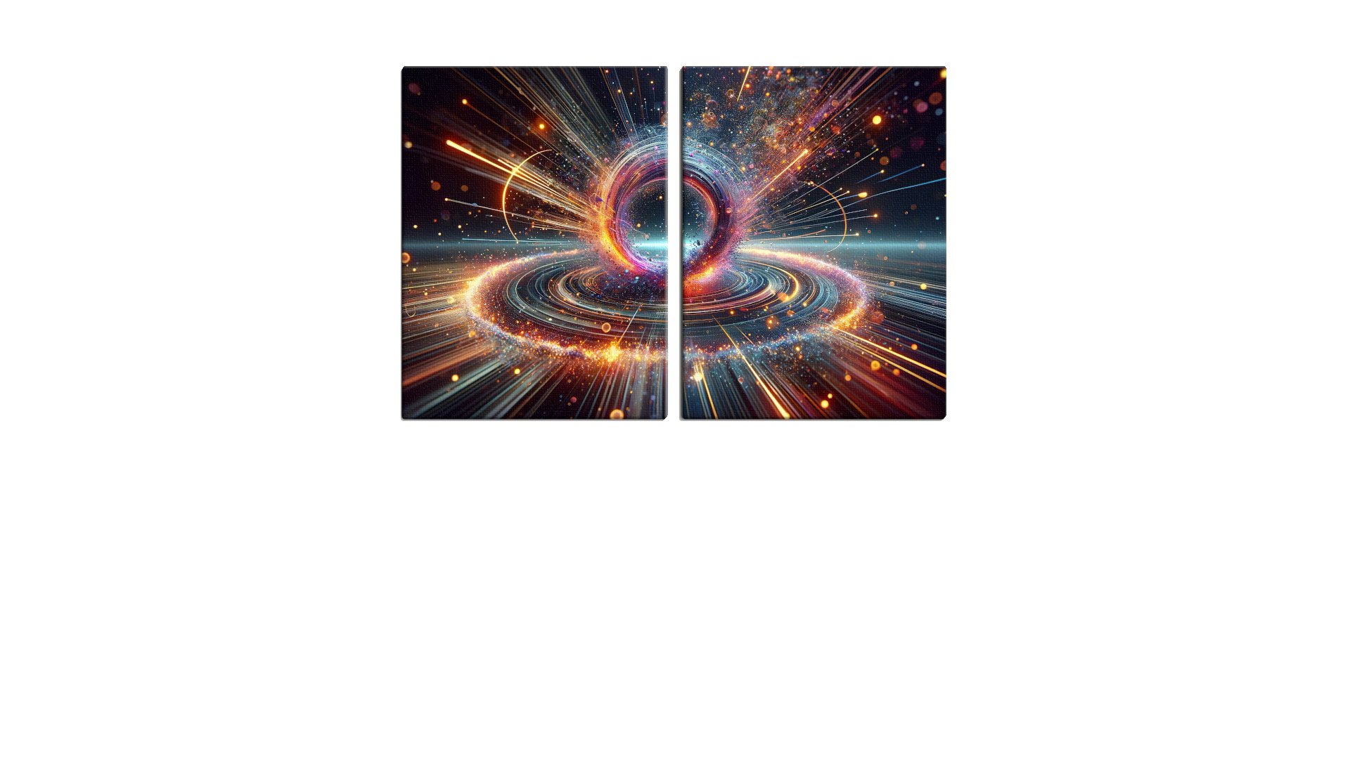 Neon Burst Explosion of Rings