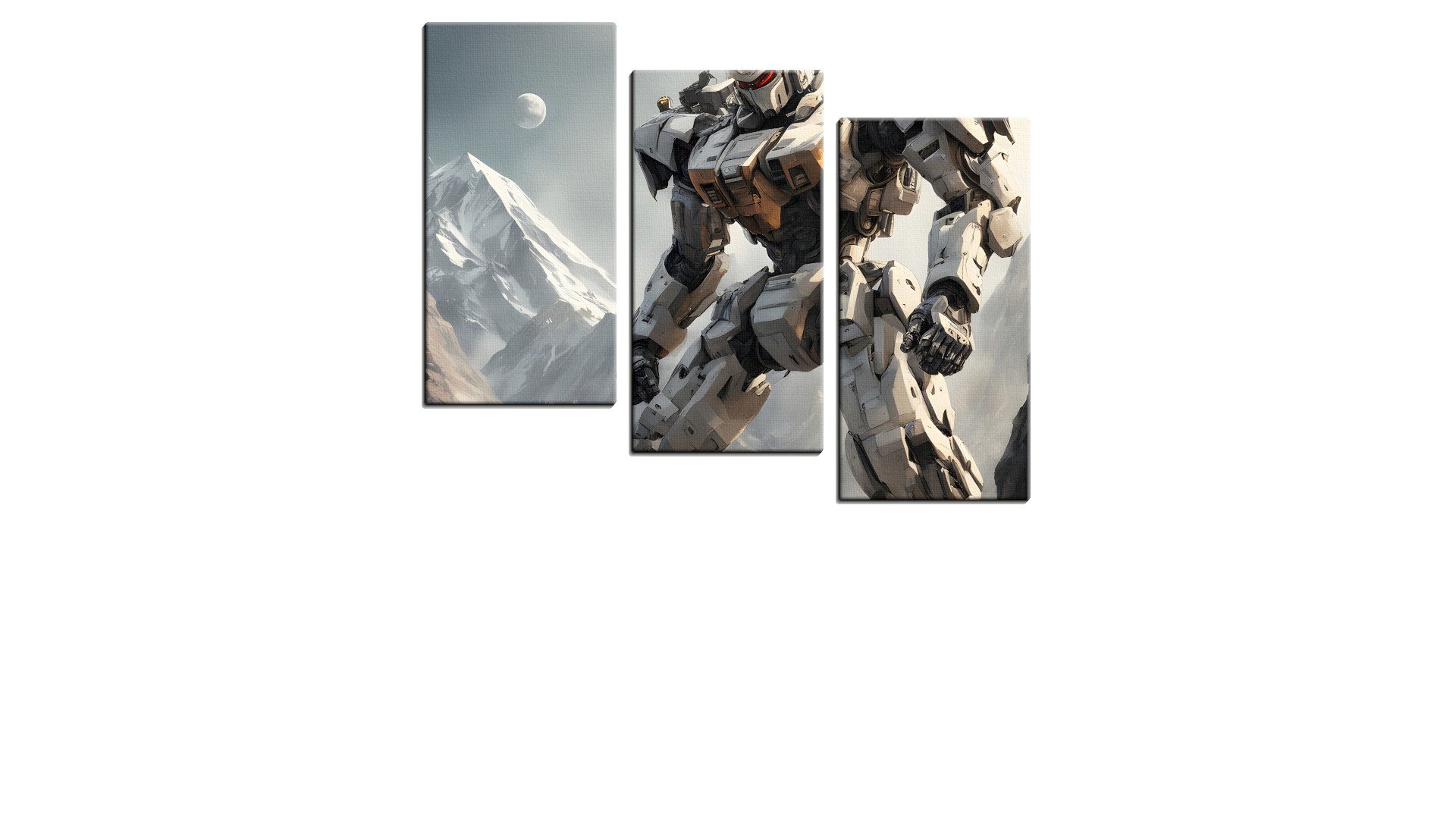 Lone White Mech on a Distant World