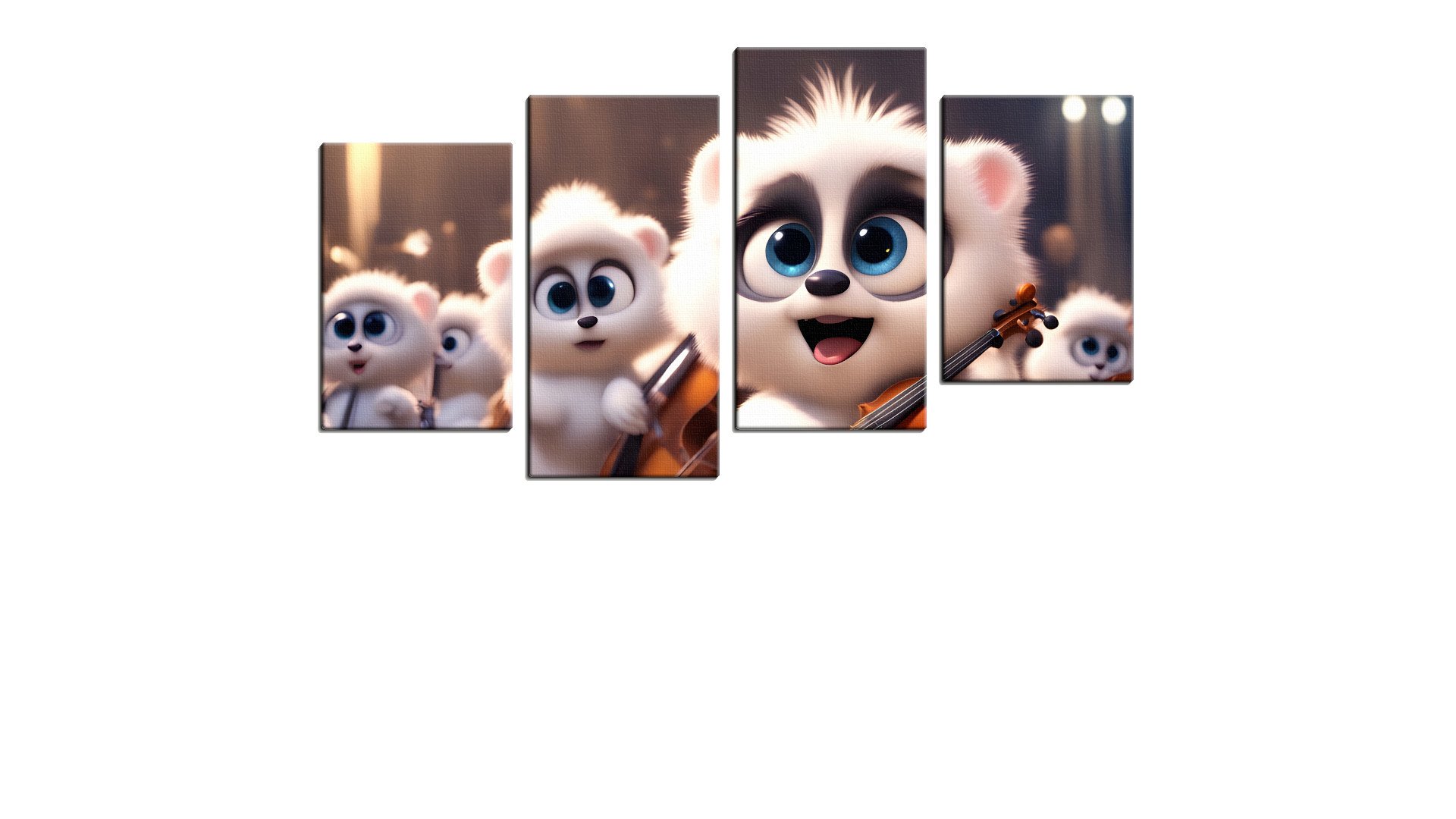 Cute White Fluffy Orchestra