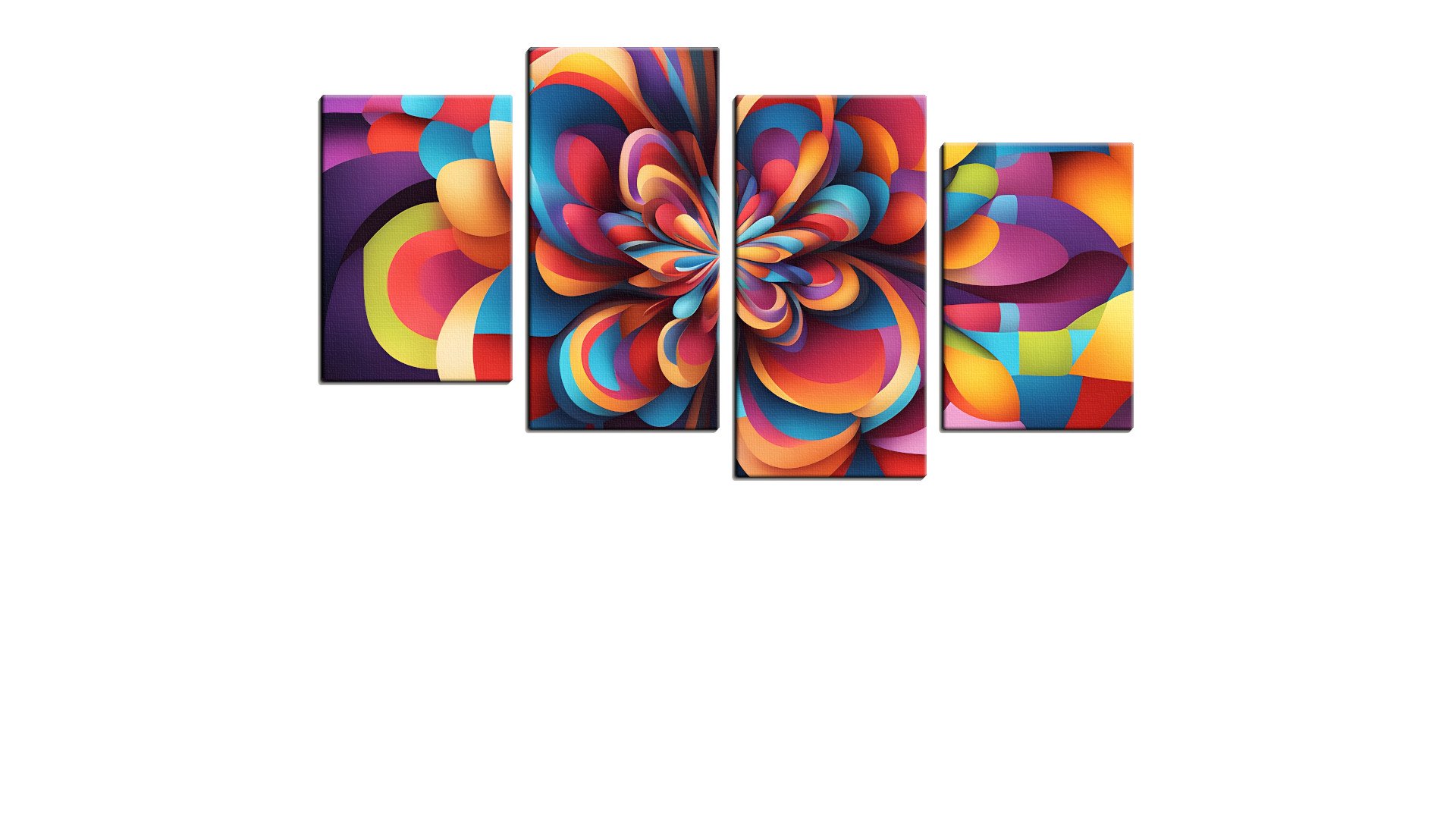 Flower Shape Bursting with Colour