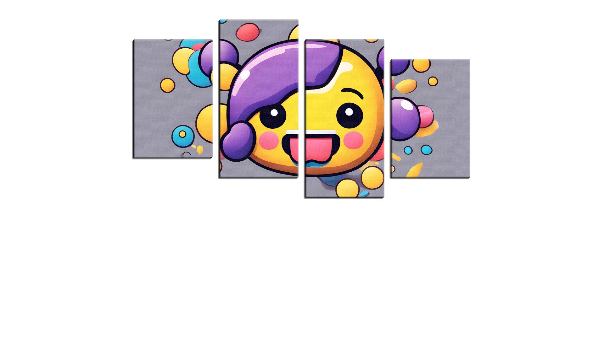 Cartoon Baby Face with Bubbles