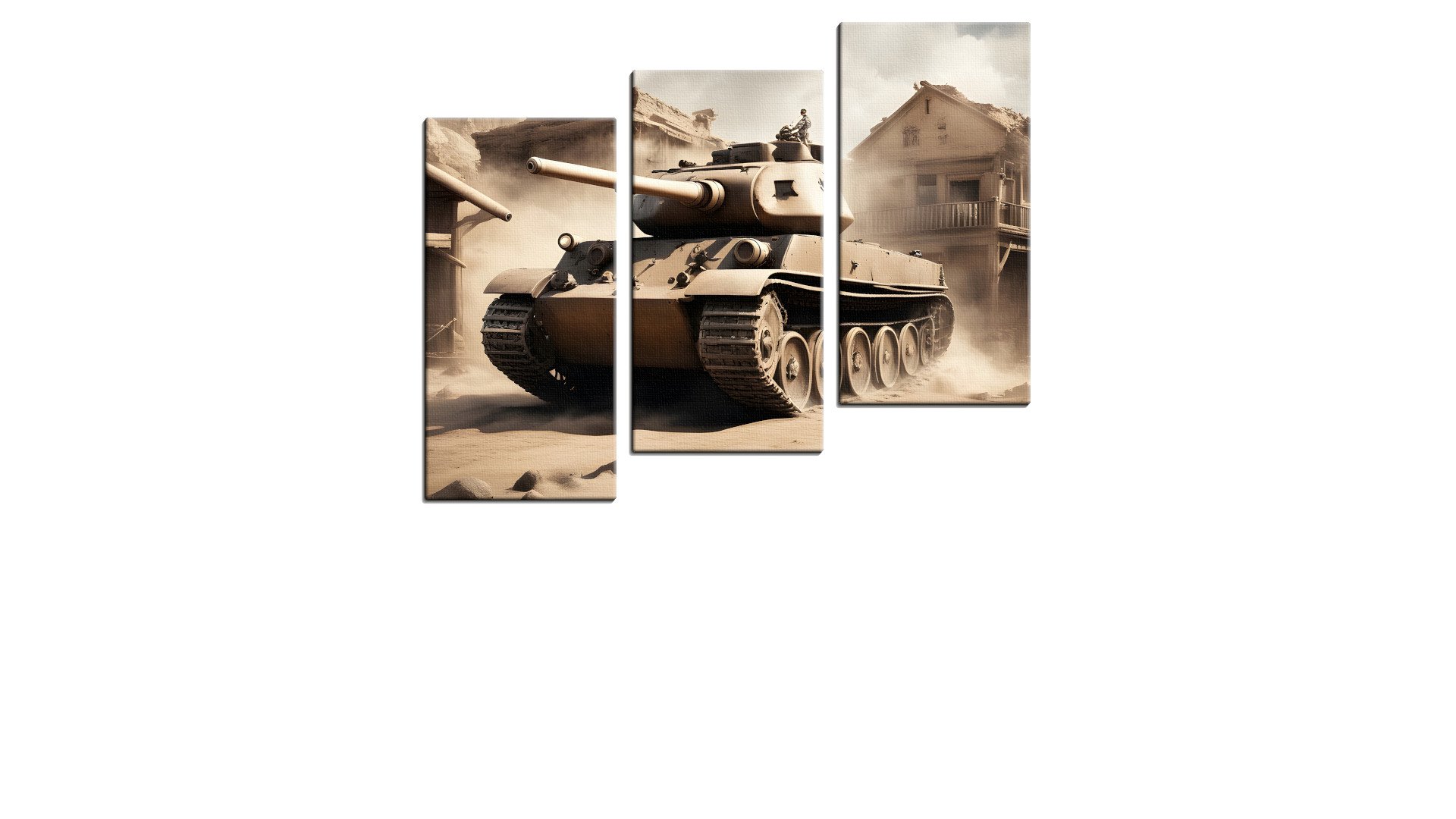 Fictional Tank in a Desert Town