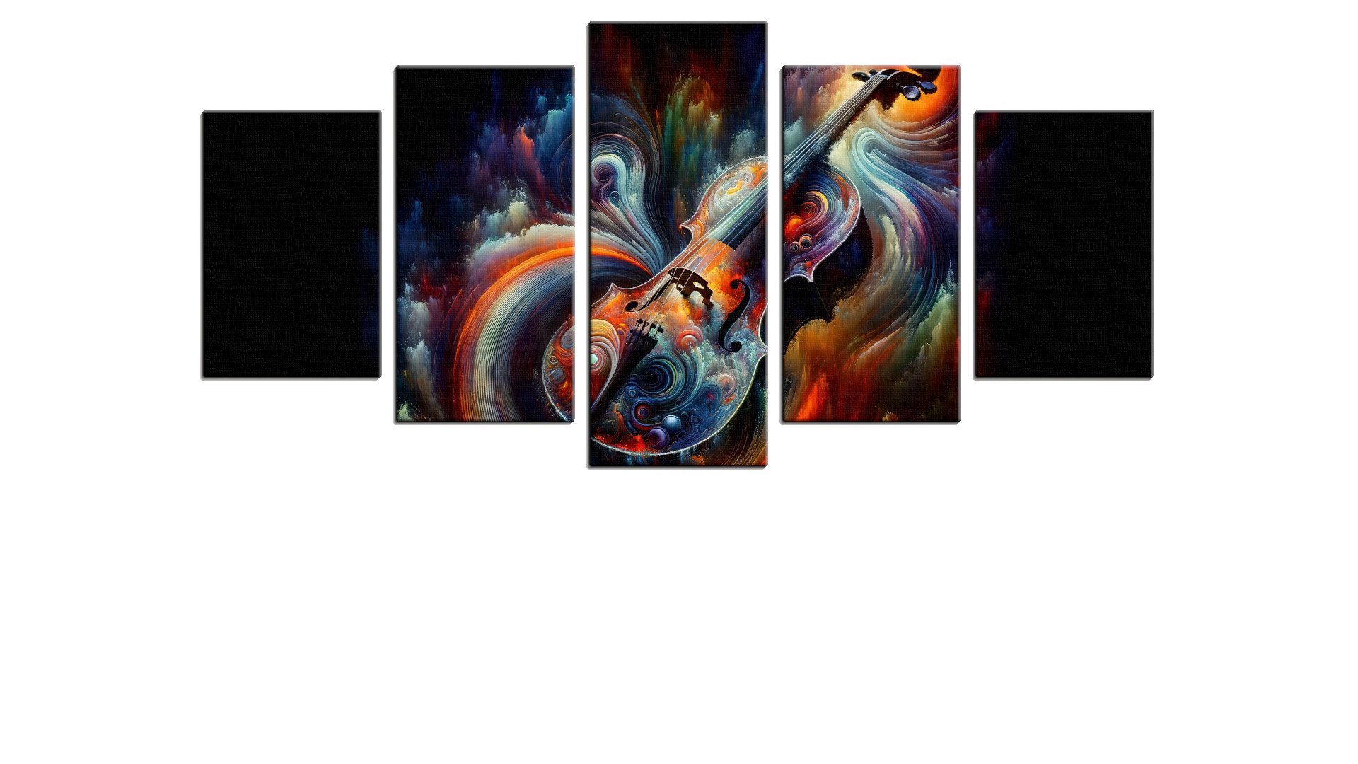 Violin Swirling in Colour