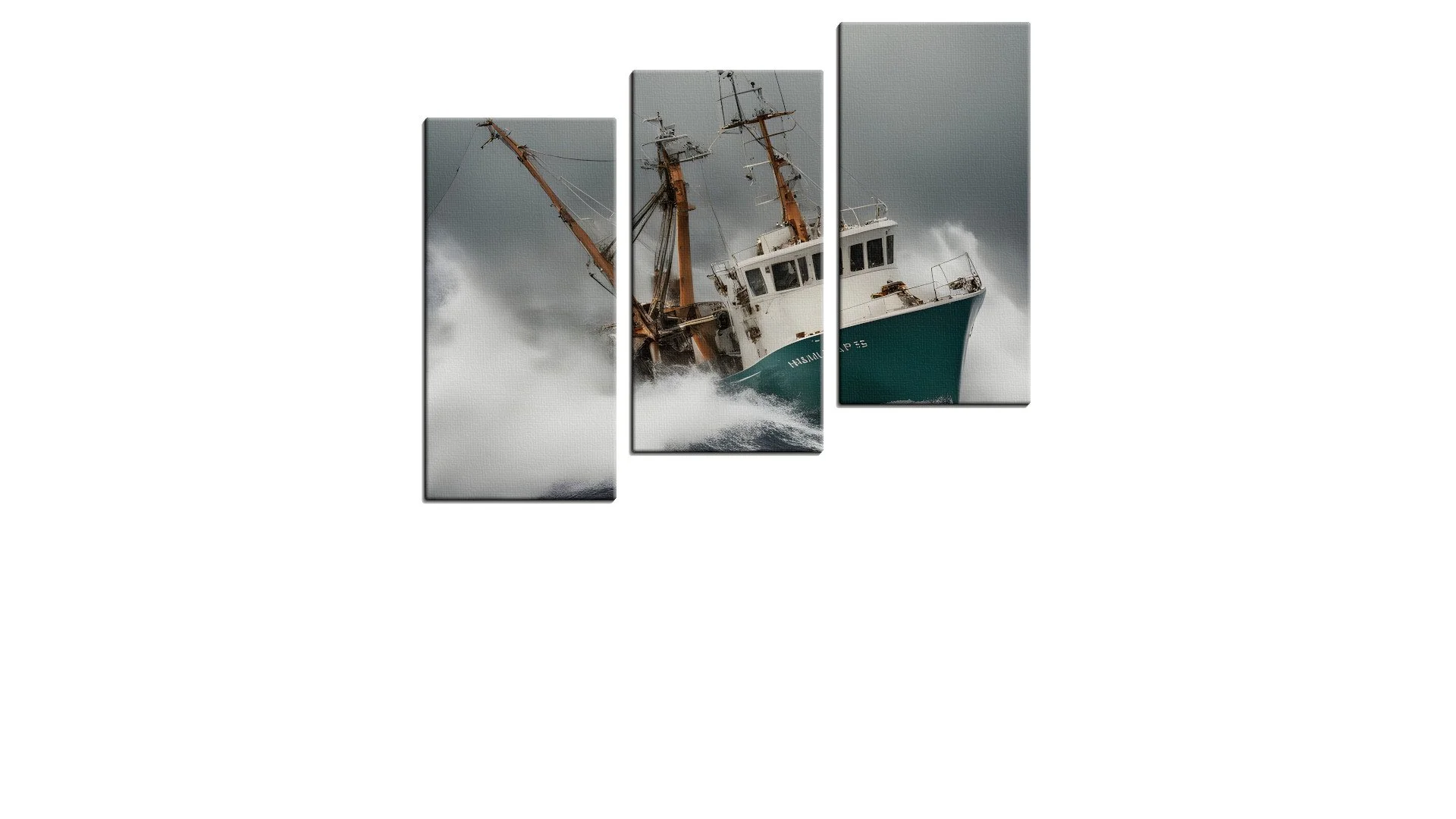 Fishing Boat in the Choppy Seas