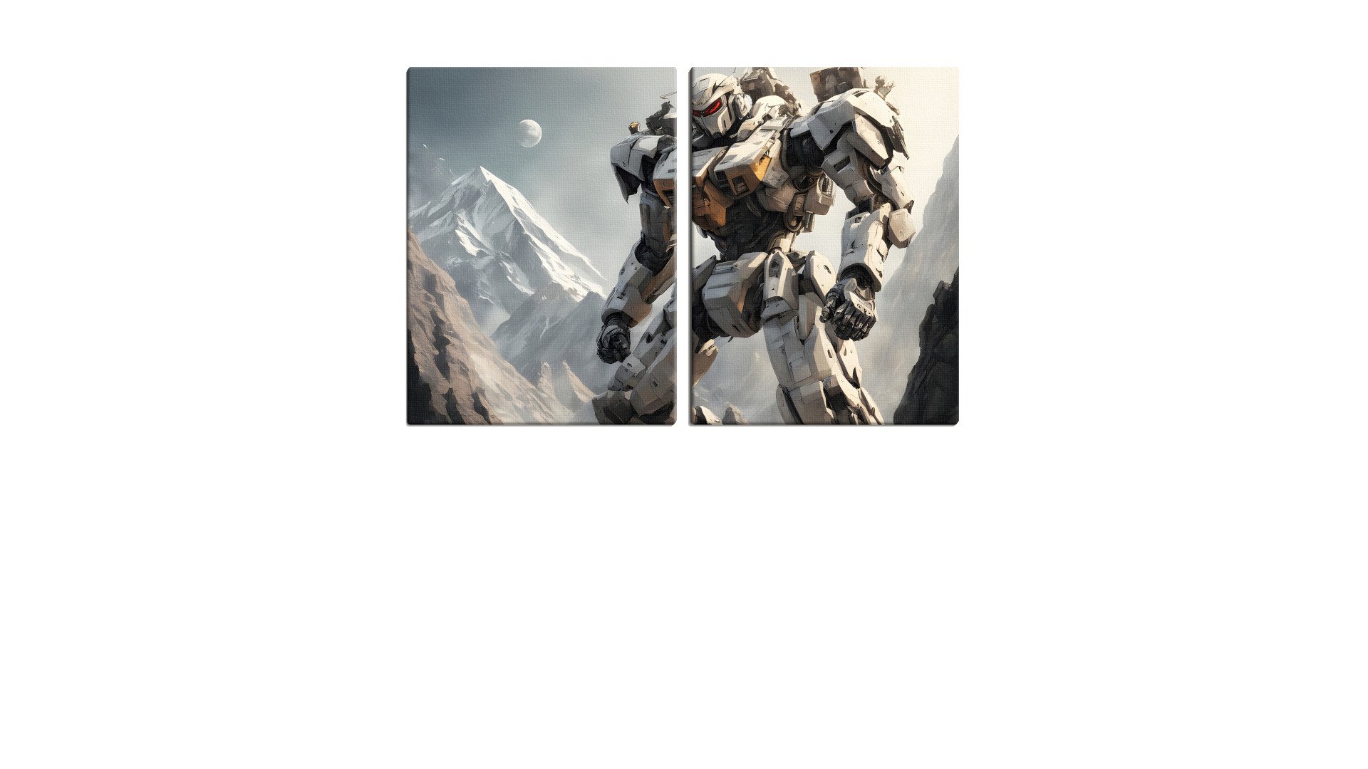 Lone White Mech on a Distant World