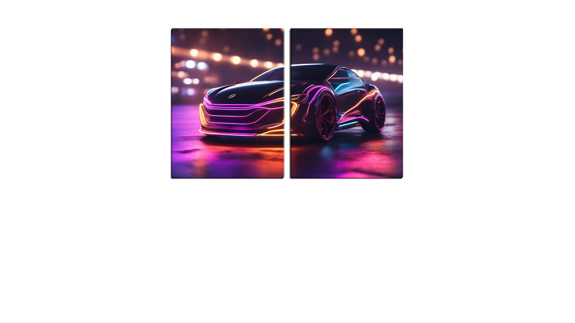 Neon Sports Car