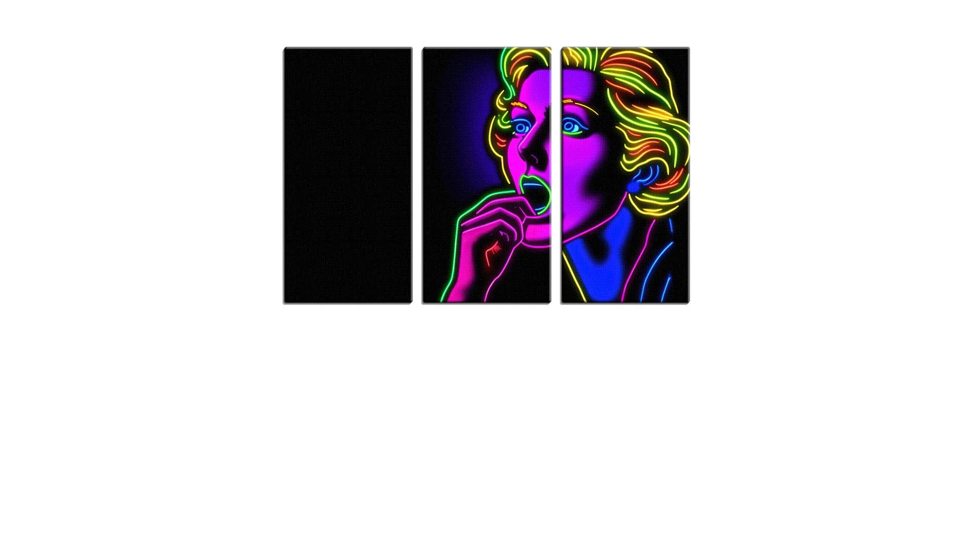 Neon Purple Shocked Woman