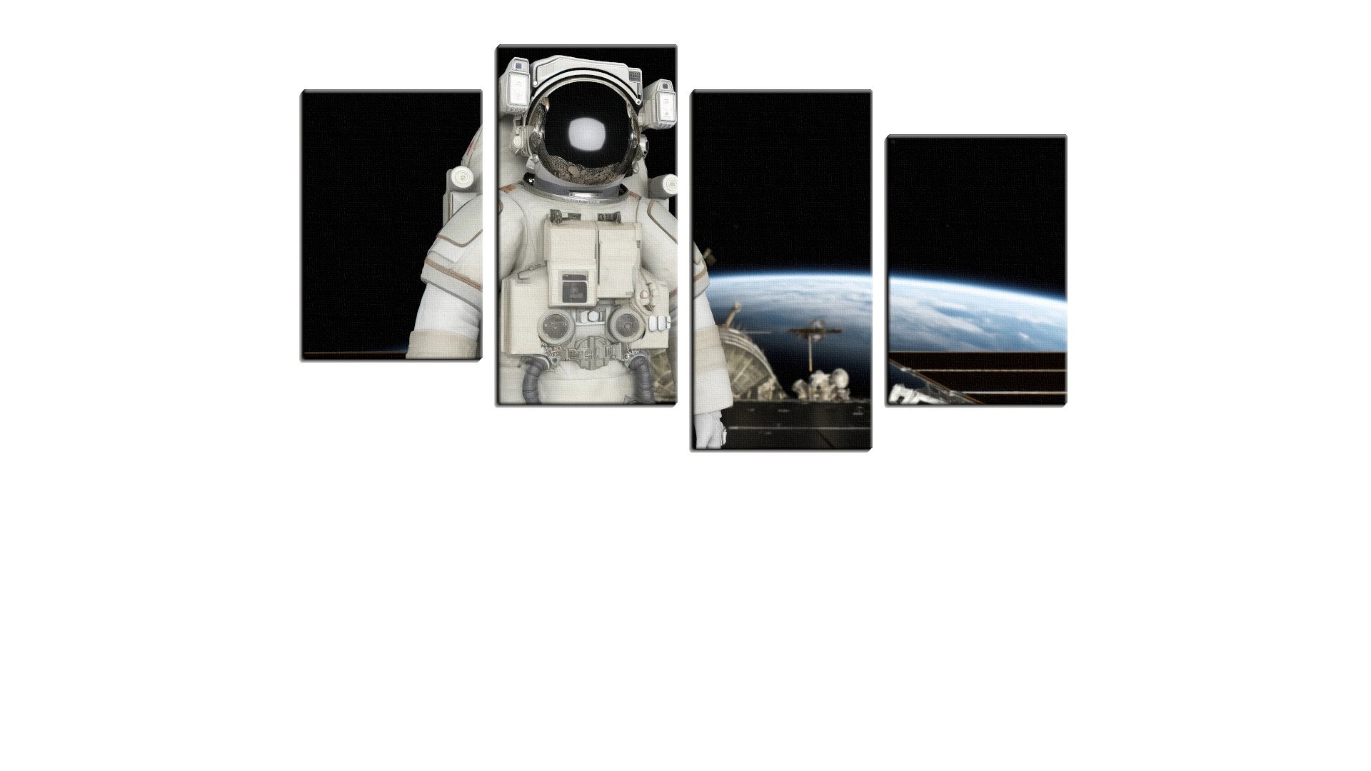 Posing Astronaut on a Space Station