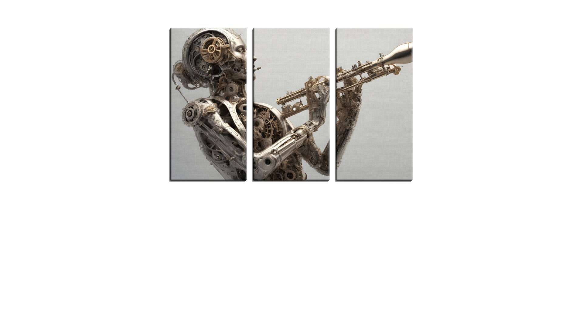 Cog Statue of a Wind Instrument Musician