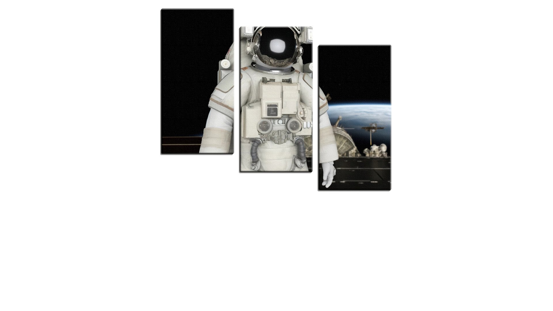 Posing Astronaut on a Space Station