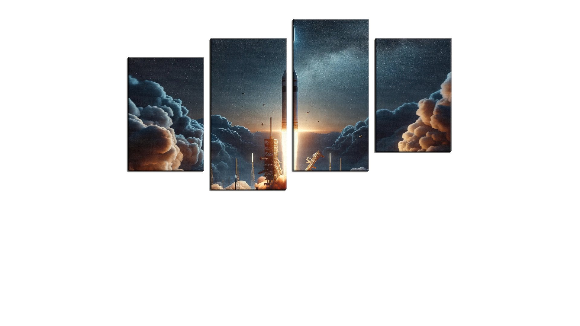 Night Launch of a Rocket