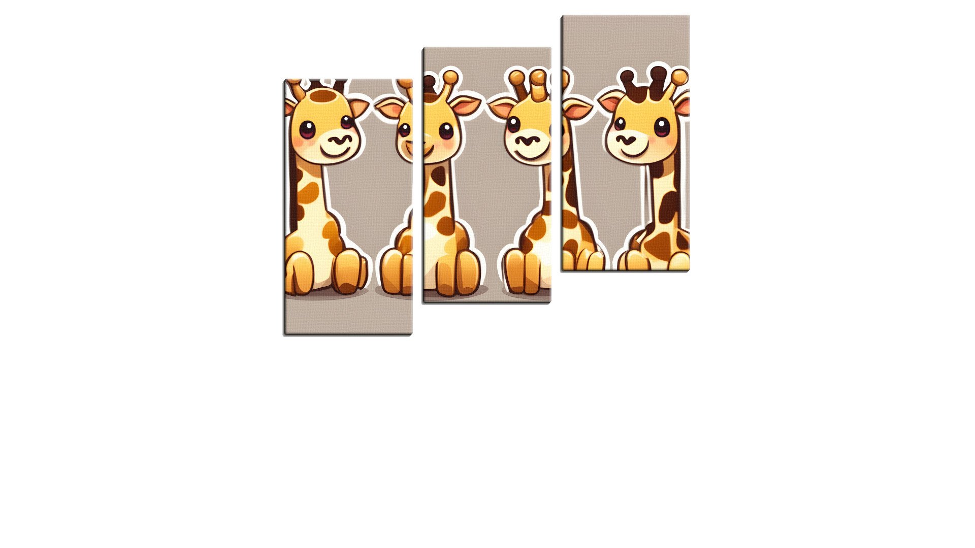Group of Young Giraffes Chilling