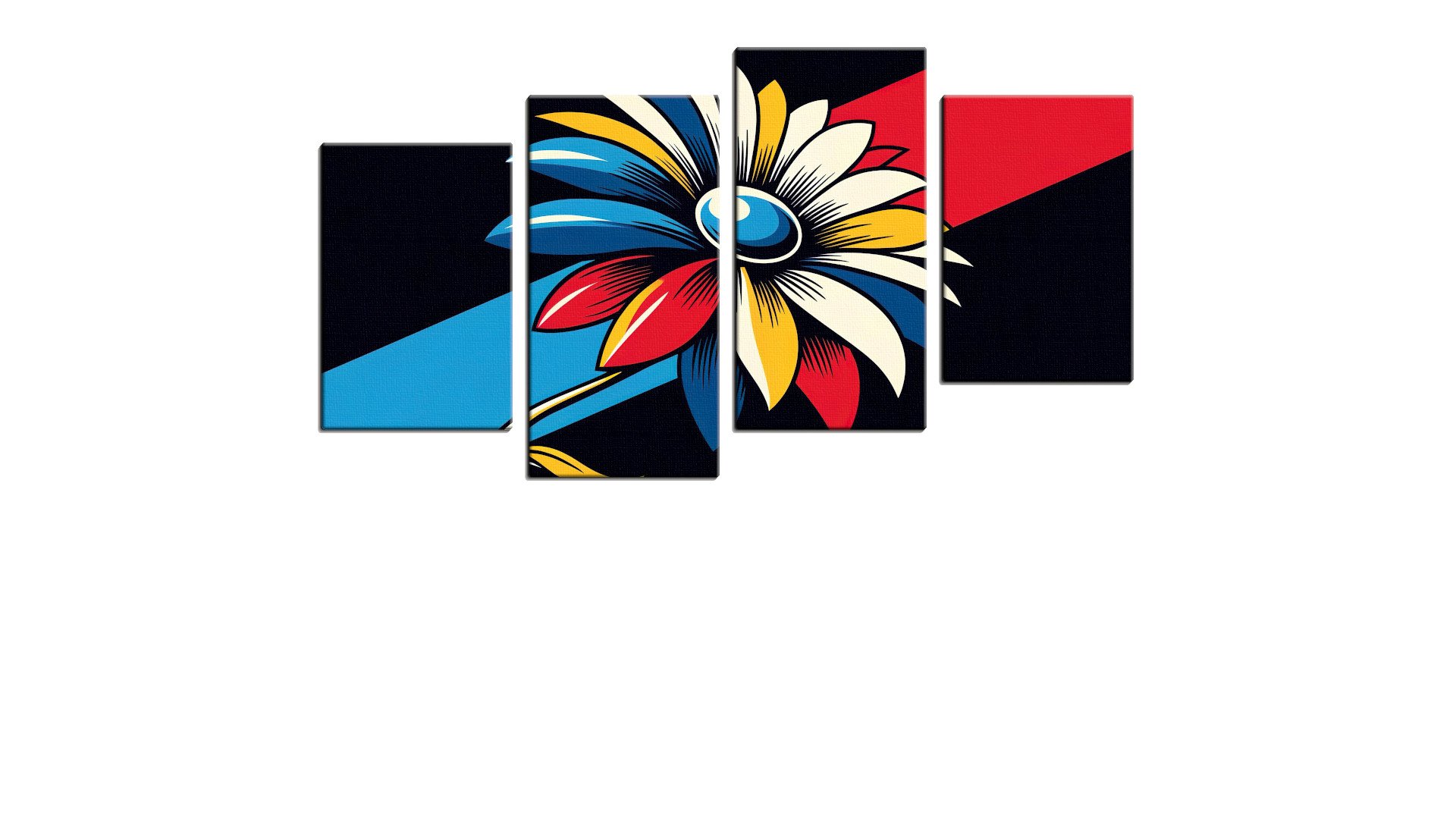 Bold Red, White and Blue Daisy