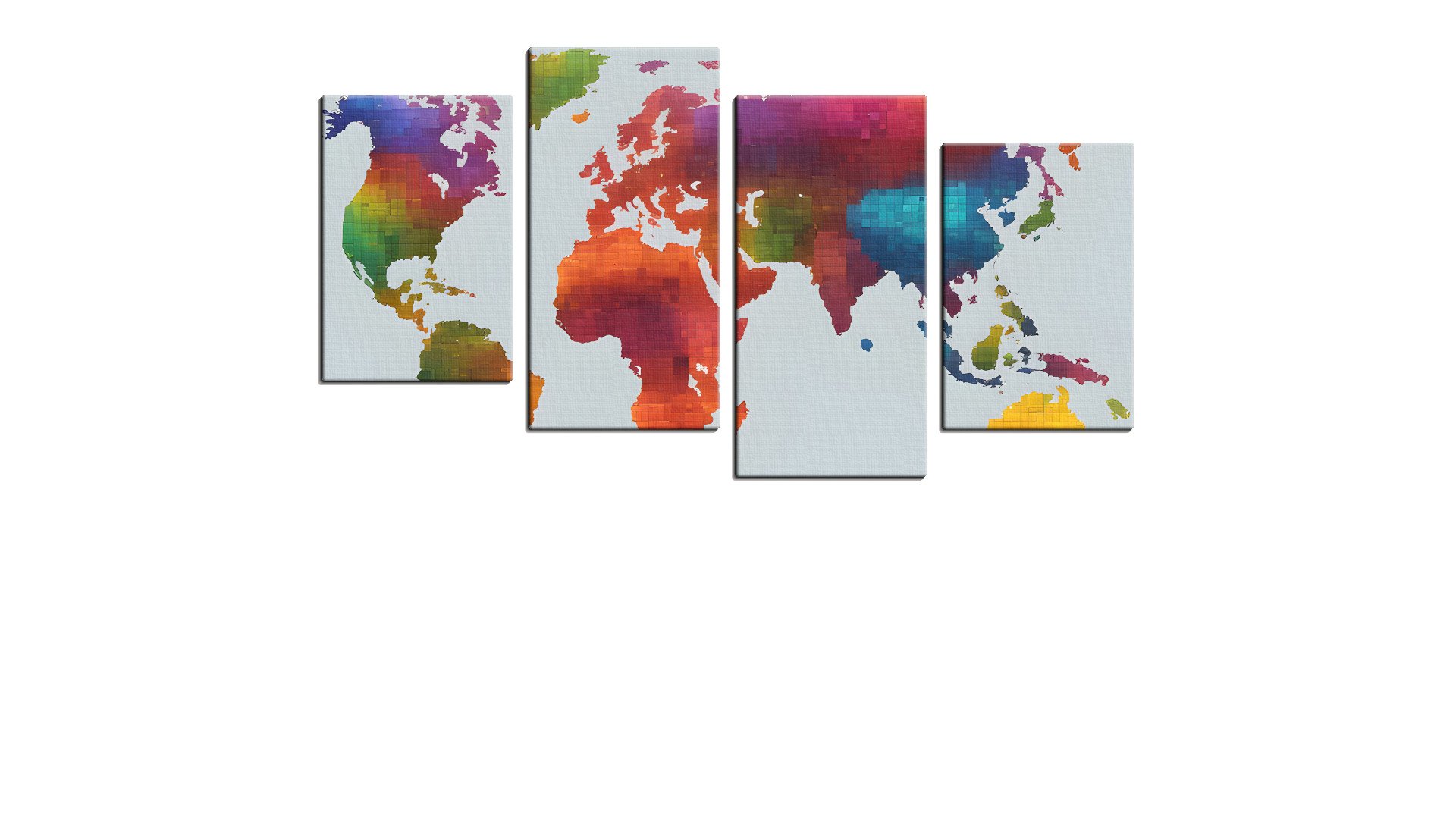 Blocky Version of our World Map