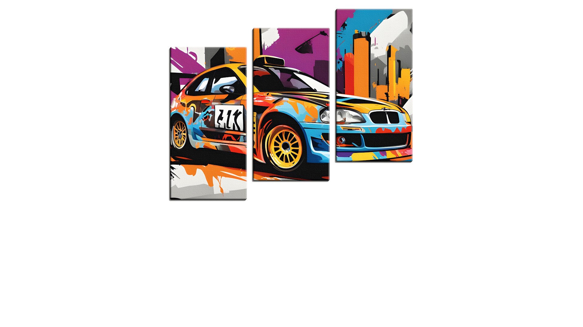 Bright-Coloured Rally Car