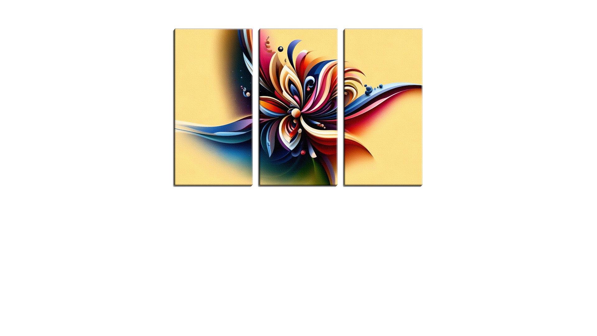 Multi Coloured Abstract Flower Swirl