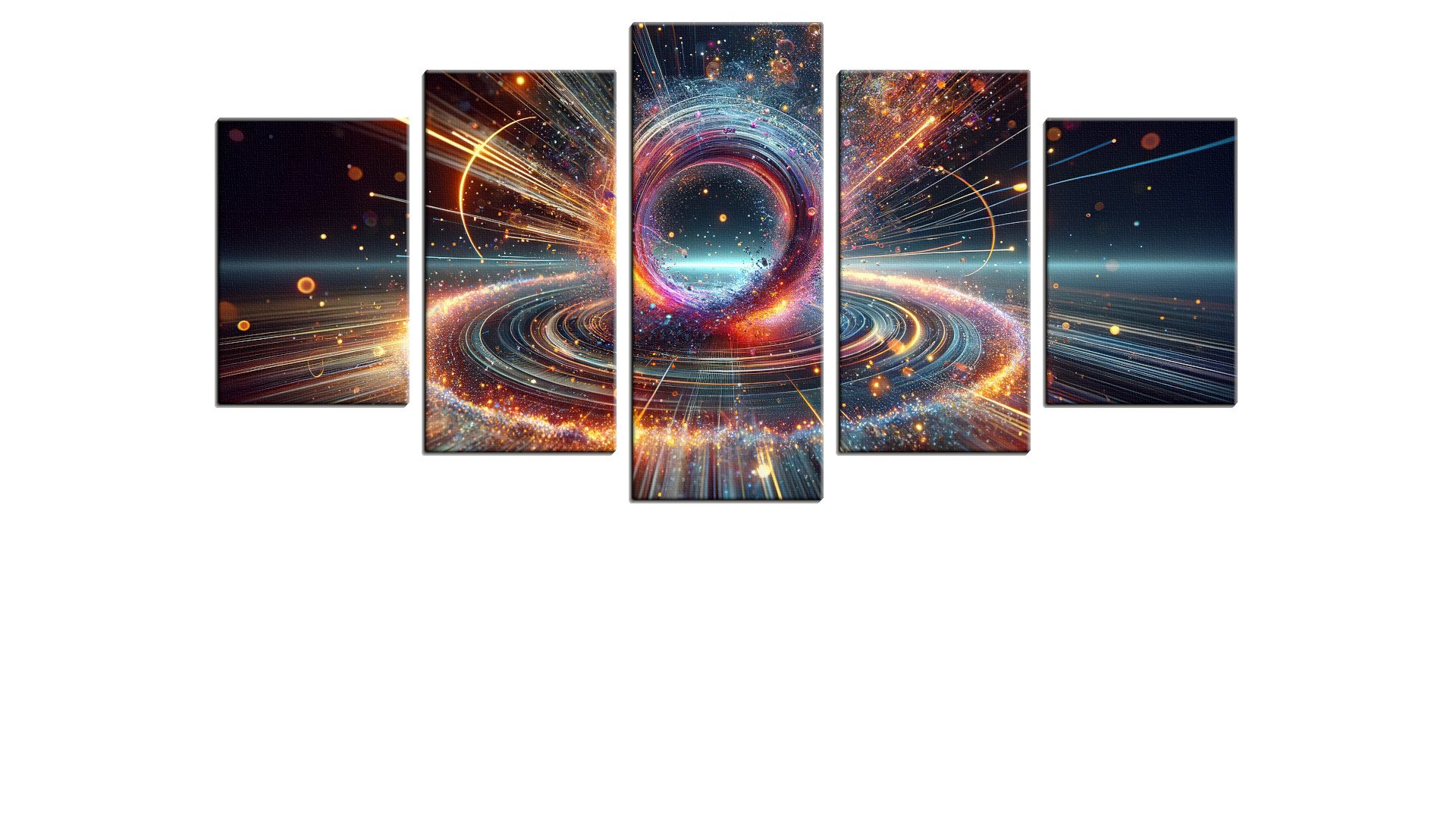 Neon Burst Explosion of Rings