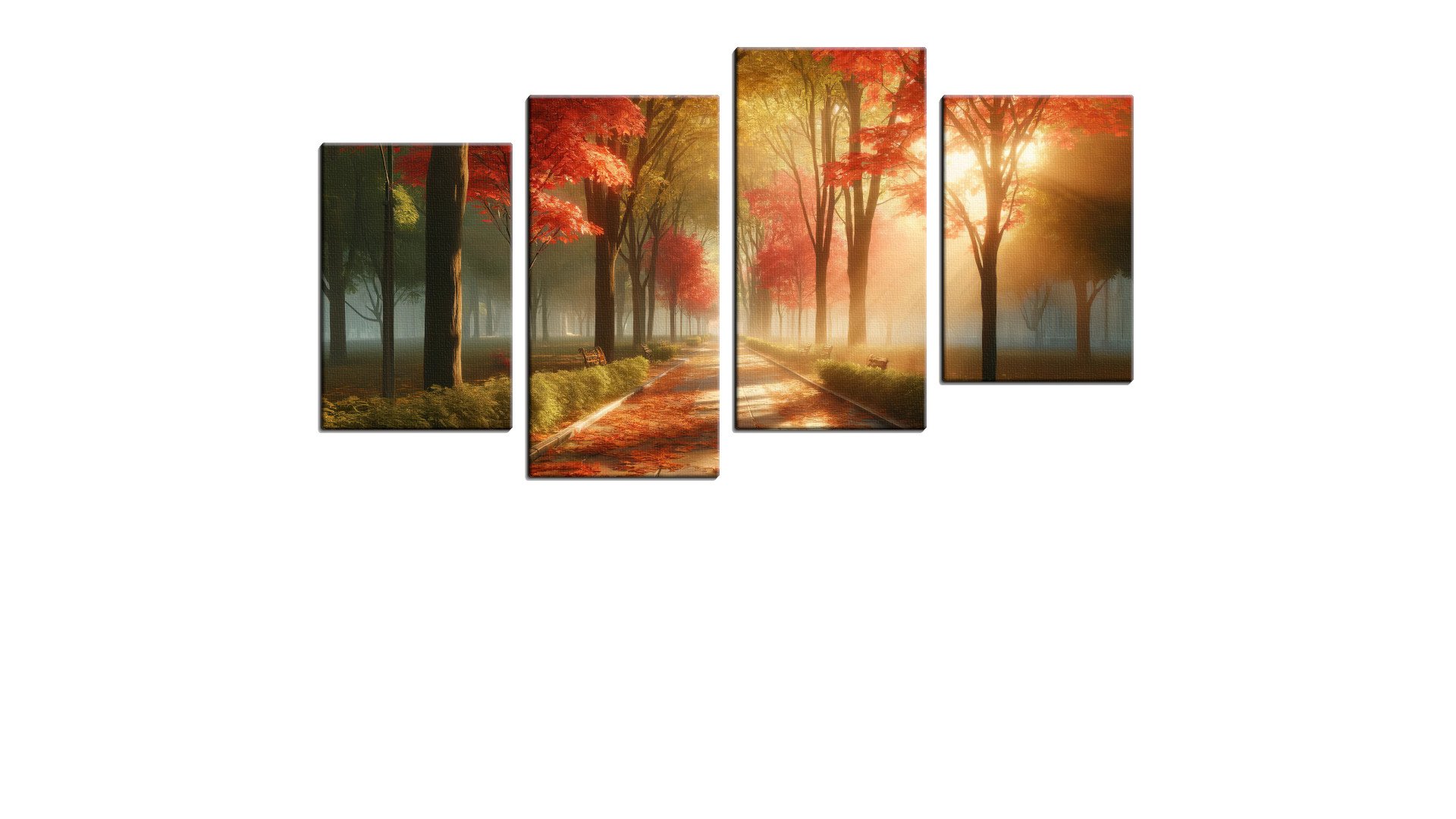 Tranquil Row Of Trees over a Gravel Road