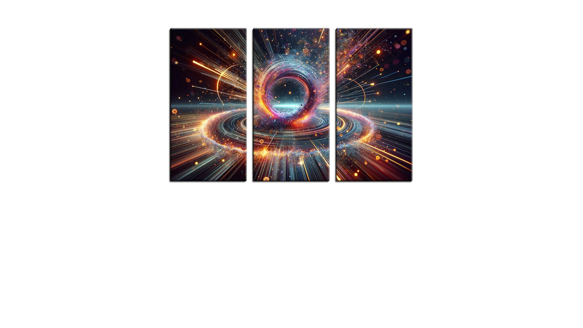 Neon Burst Explosion of Rings