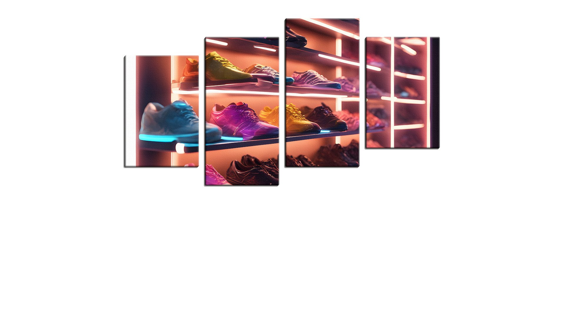 Rack of Neon Shoes