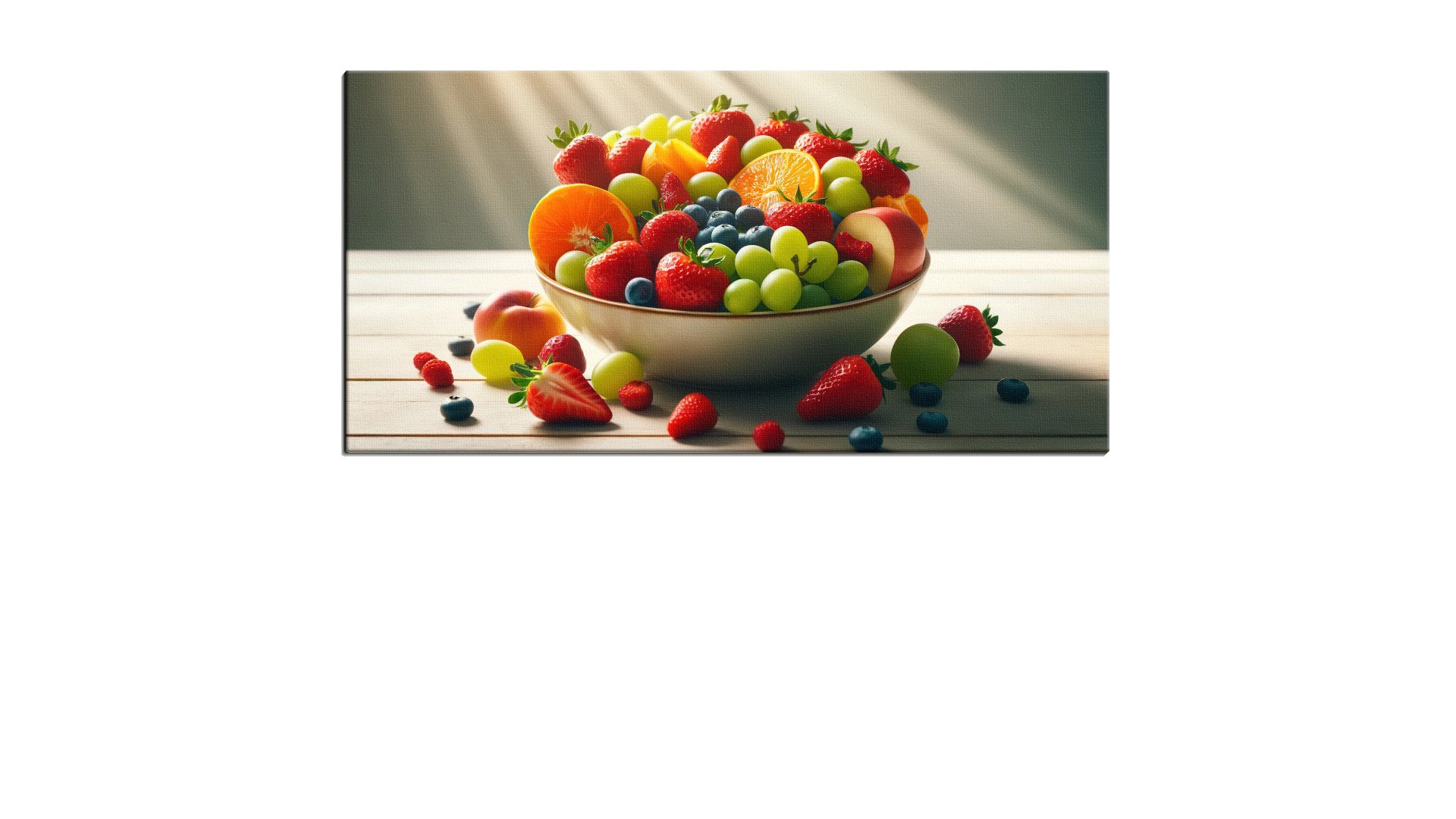 Sunlit Bowl of Bright Fruits