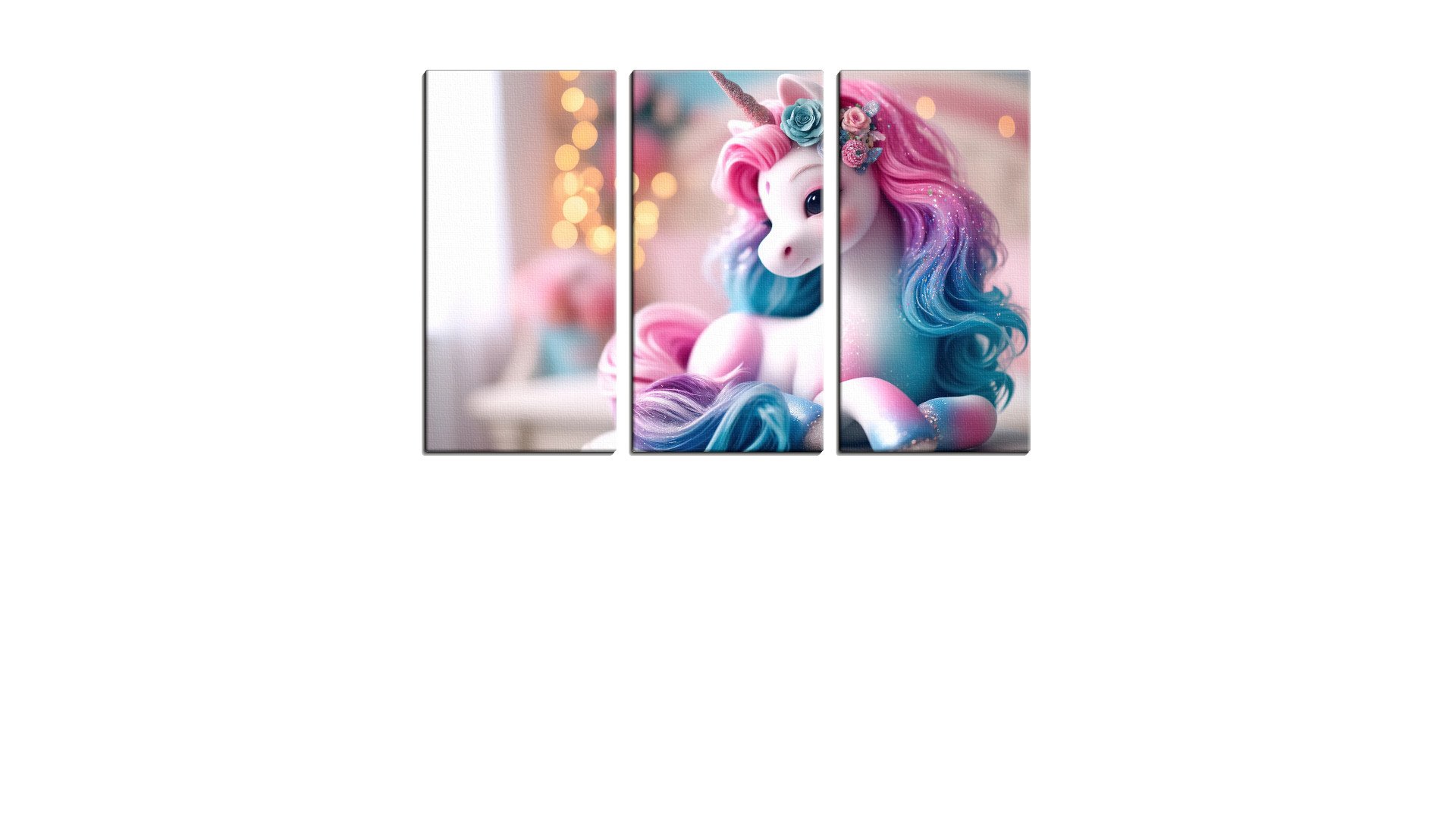 Pretty Pink and Blue Unicorn Princess
