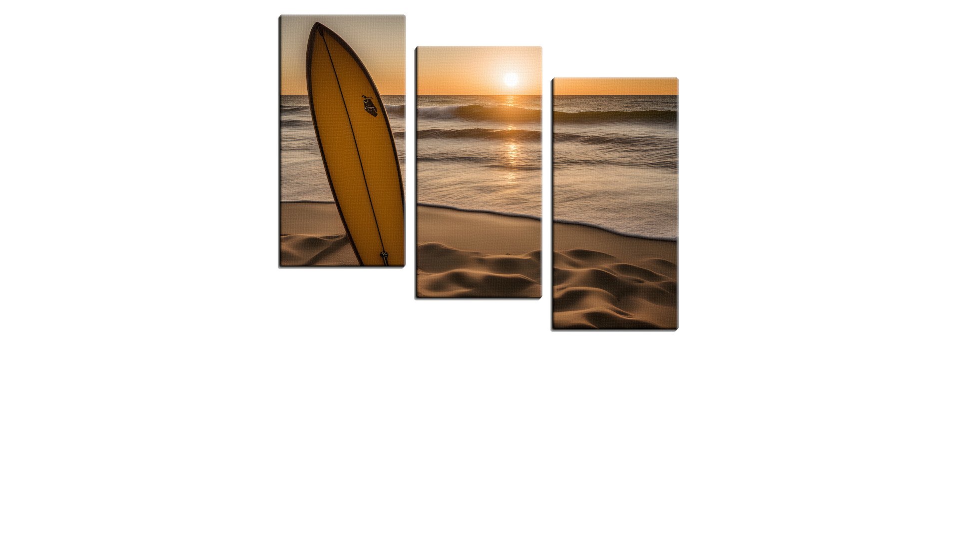 Lone Surfboard watching the Sunset
