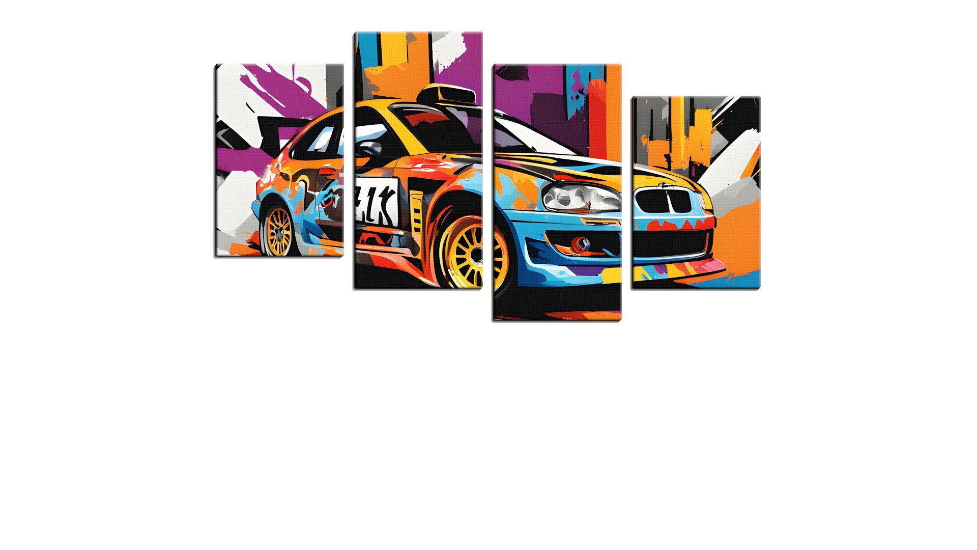 Bright-Coloured Rally Car