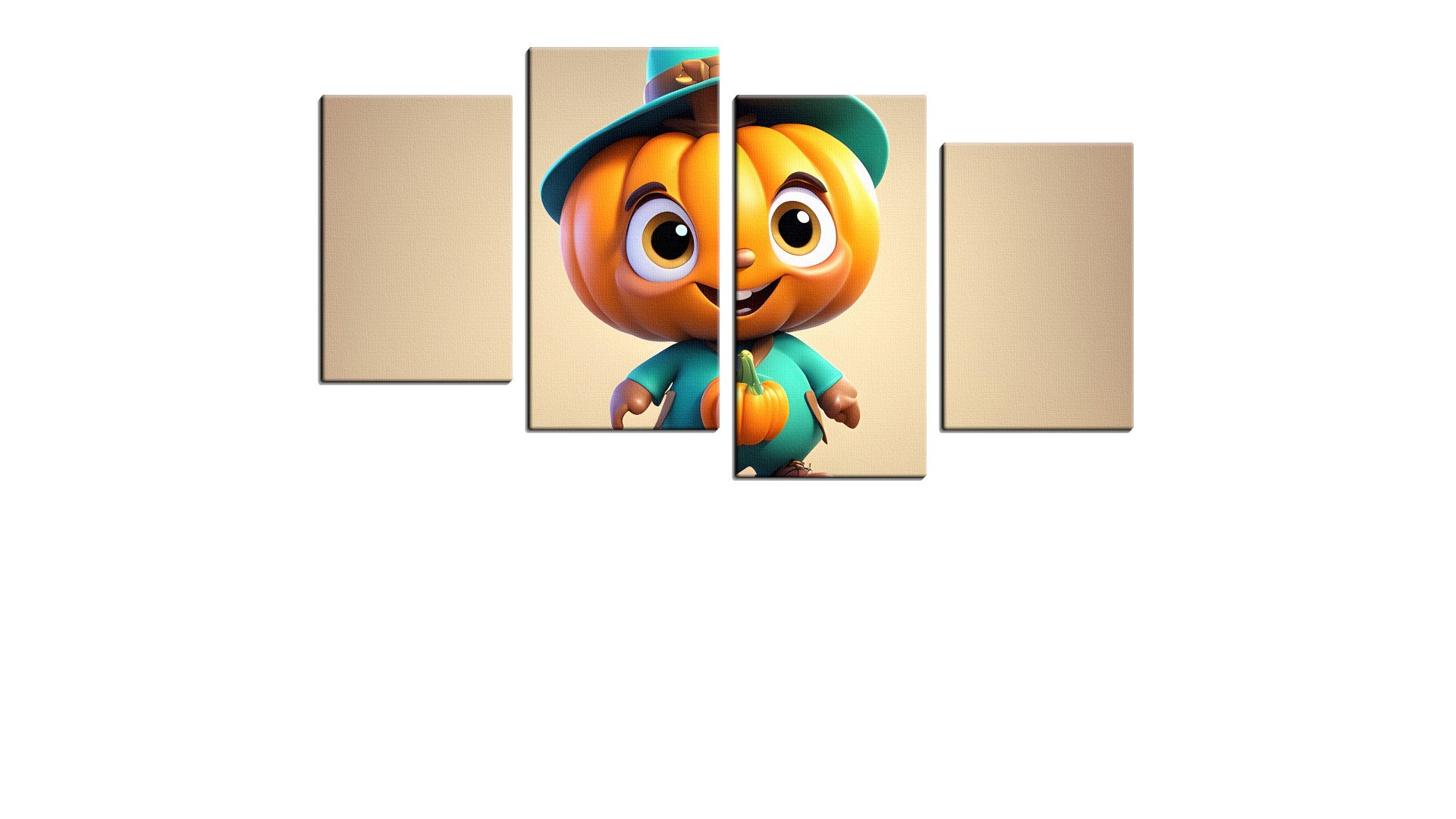 Happy Pumpkin Character all Dressed Up