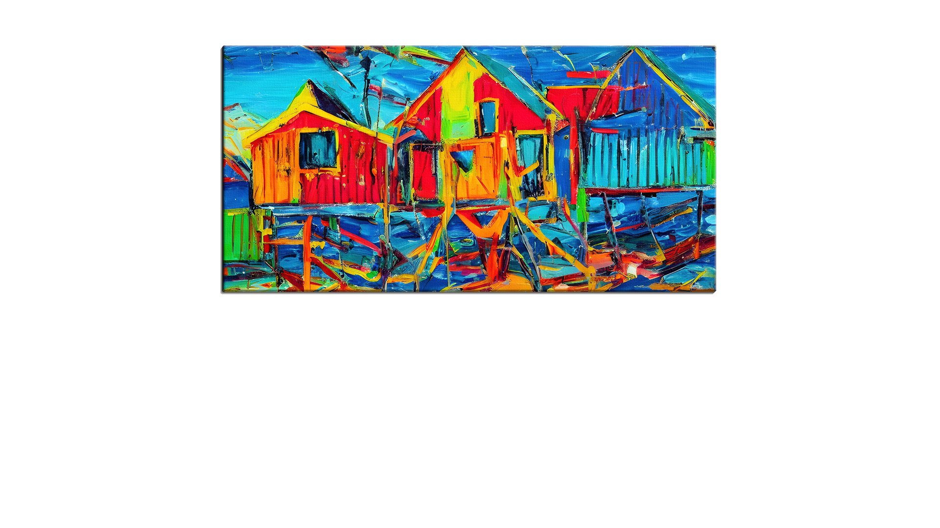 Row of Colourful Putty Beach Houses