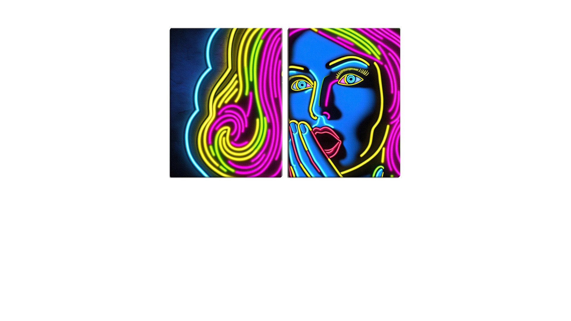 Chic Colourful Neon Woman