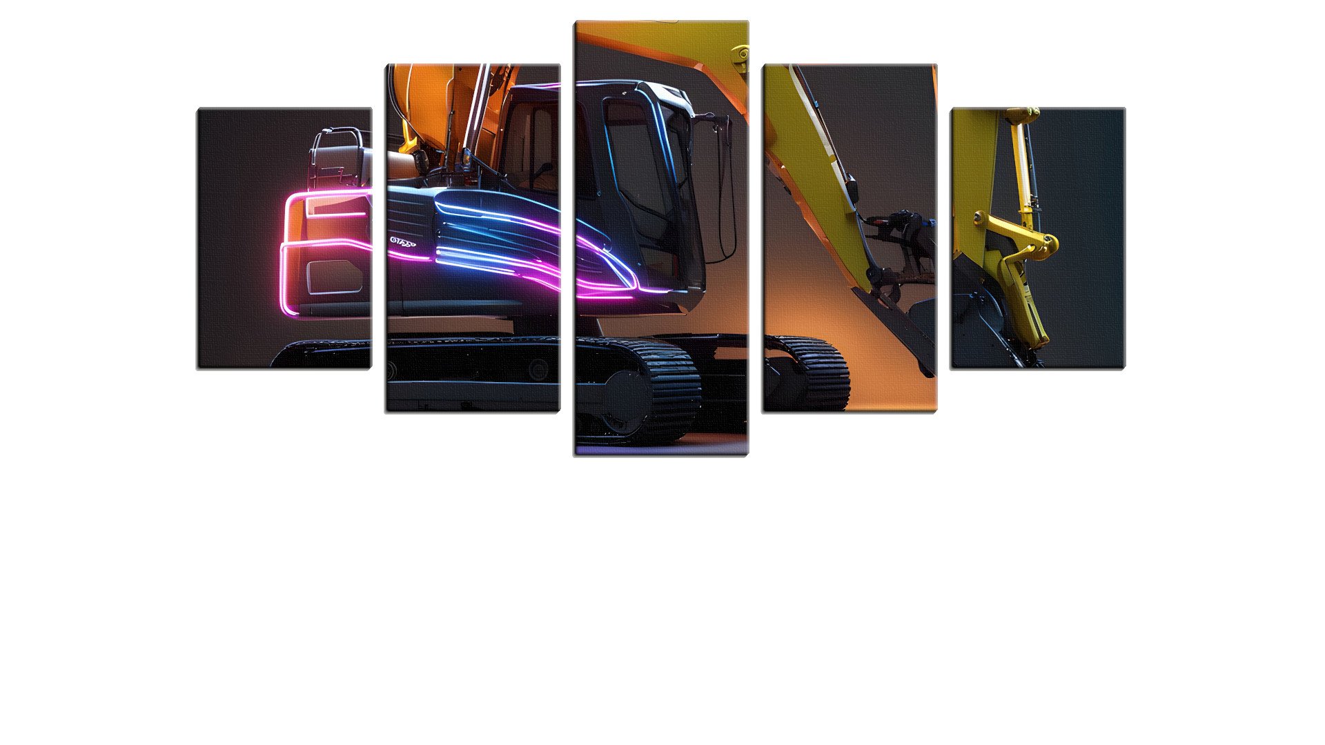 Neon Hydraulic Excavator