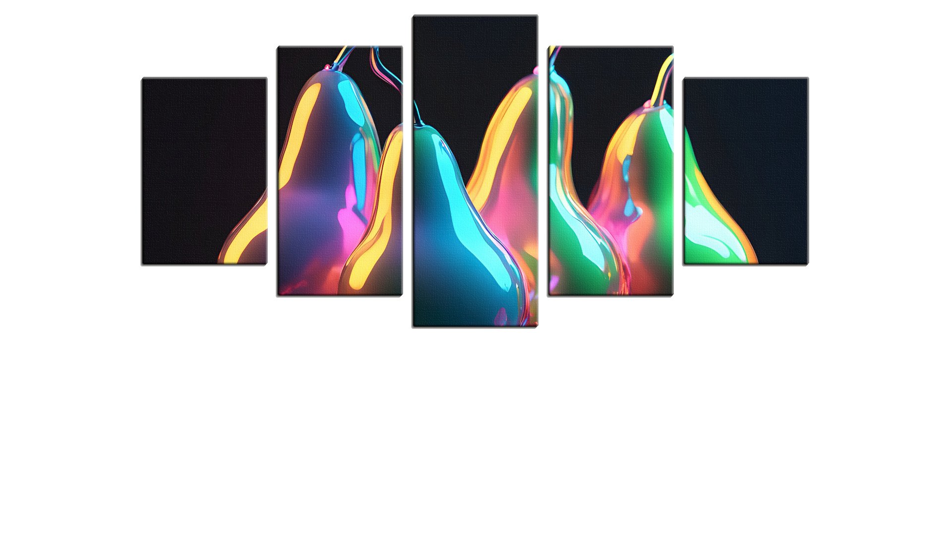 Neon Group of Pears