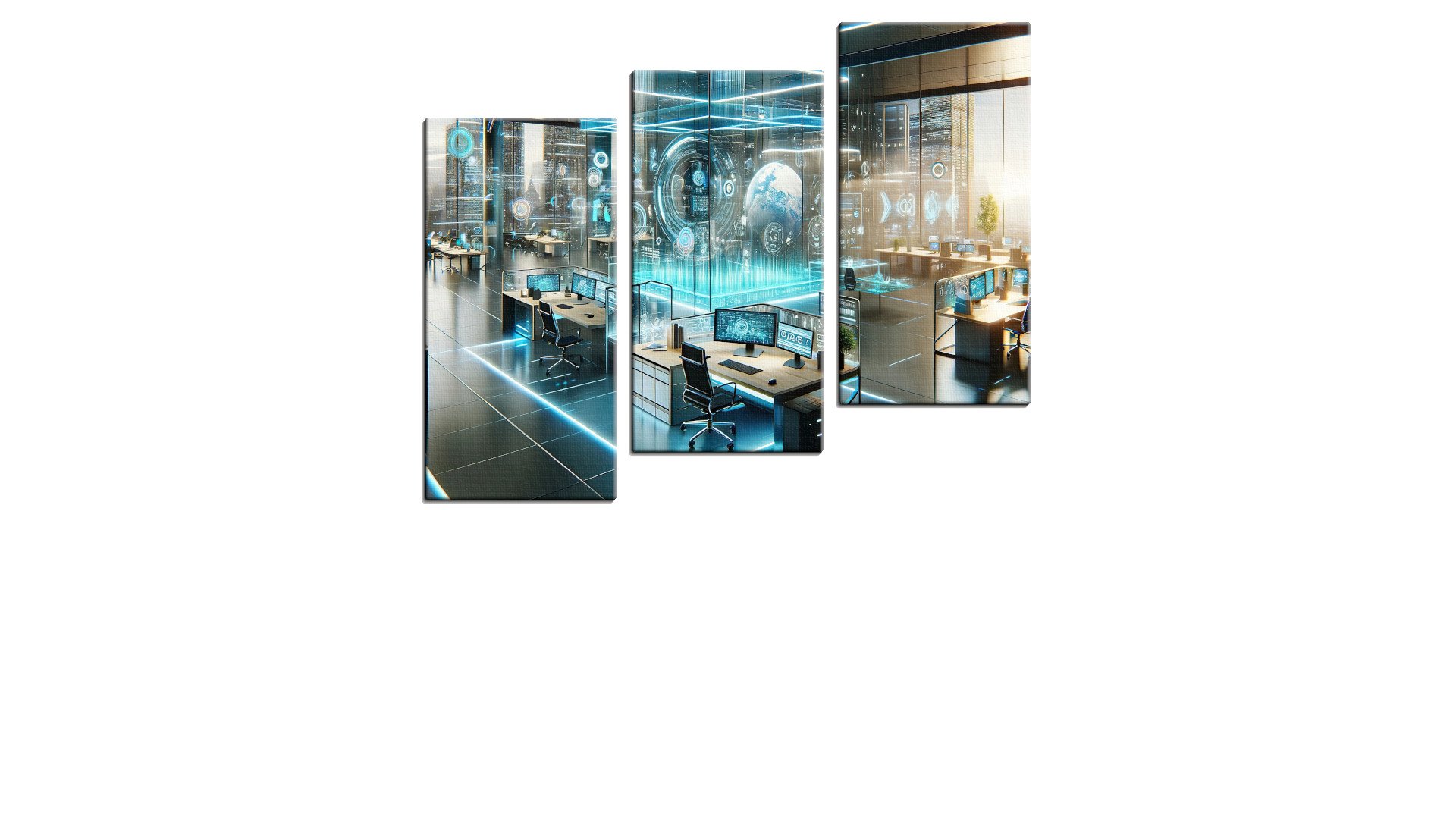 Futuristic Office in a Central Hub
