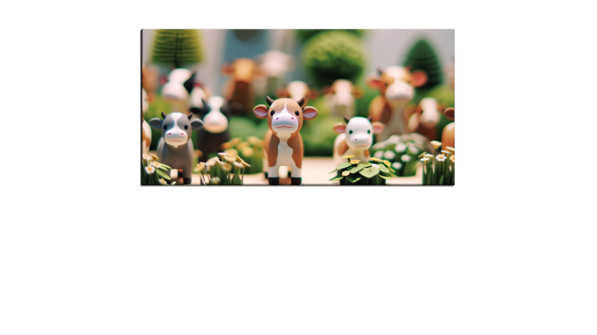 Toy Cows Staring at the Camera