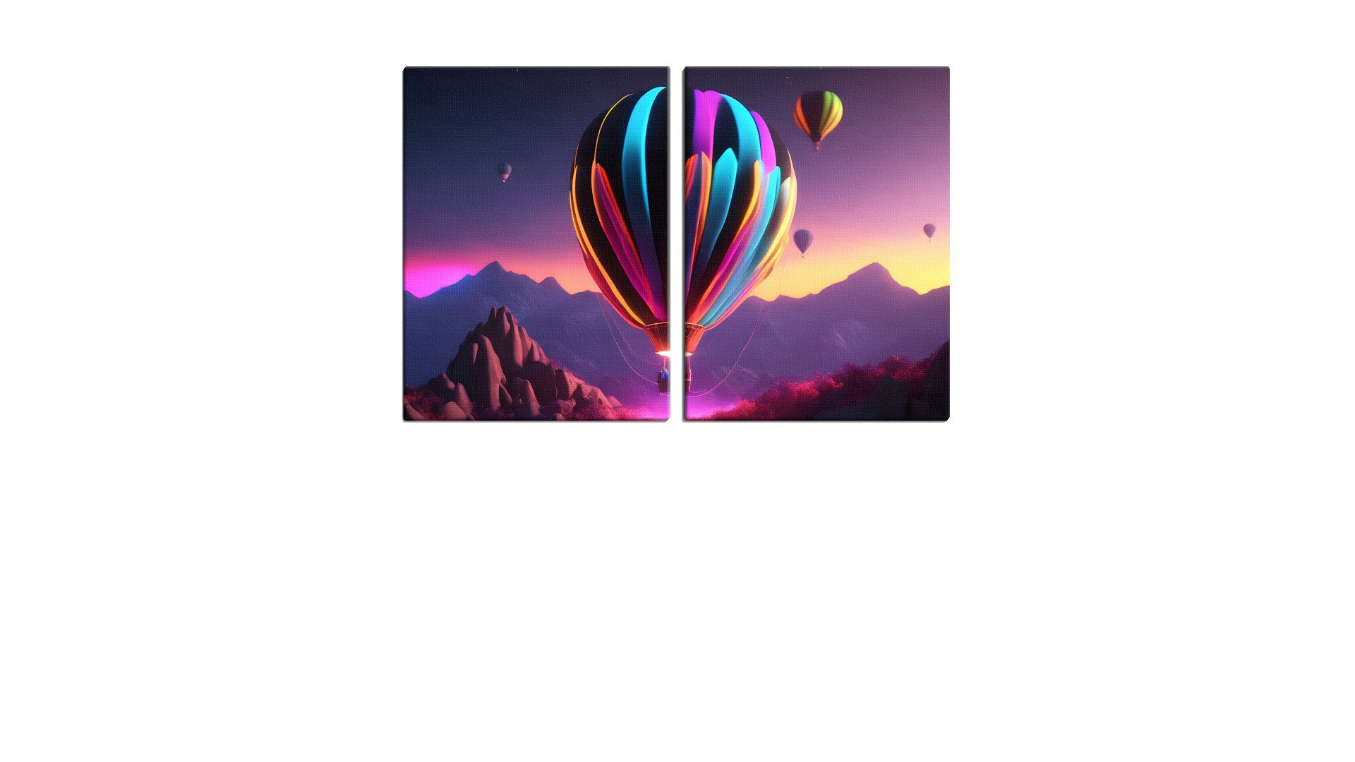 Neon Hot Air Balloon Race