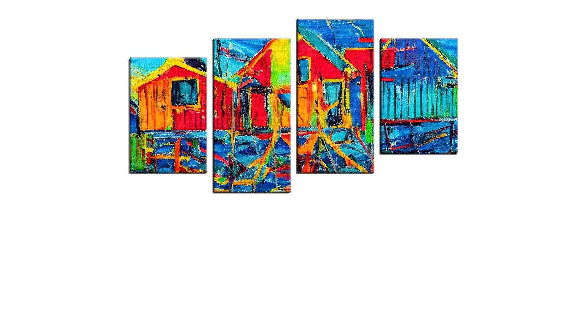 Row of Colourful Putty Beach Houses