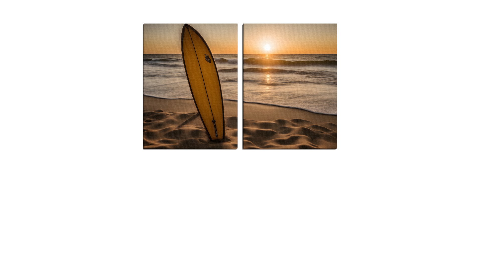 Lone Surfboard watching the Sunset
