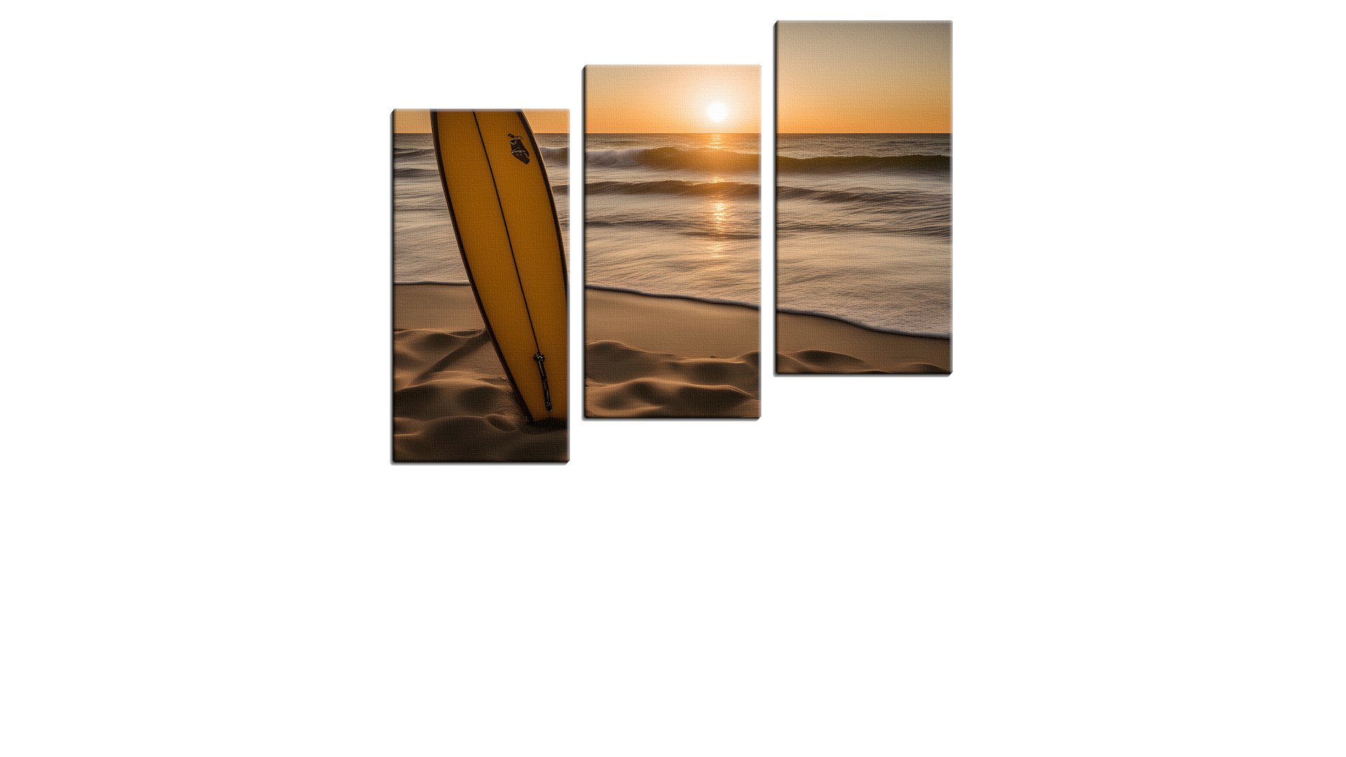 Lone Surfboard watching the Sunset