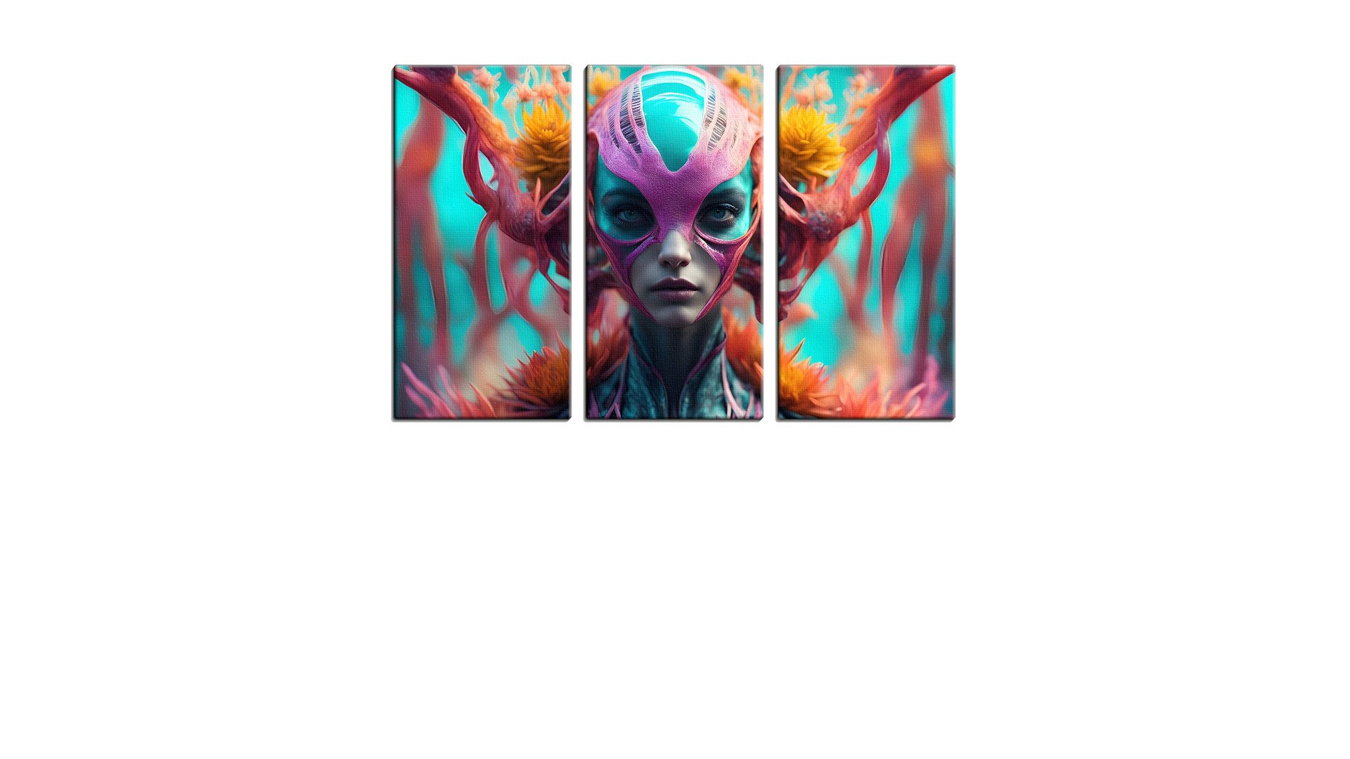 Sci Fi Portrait of Blending with Nature